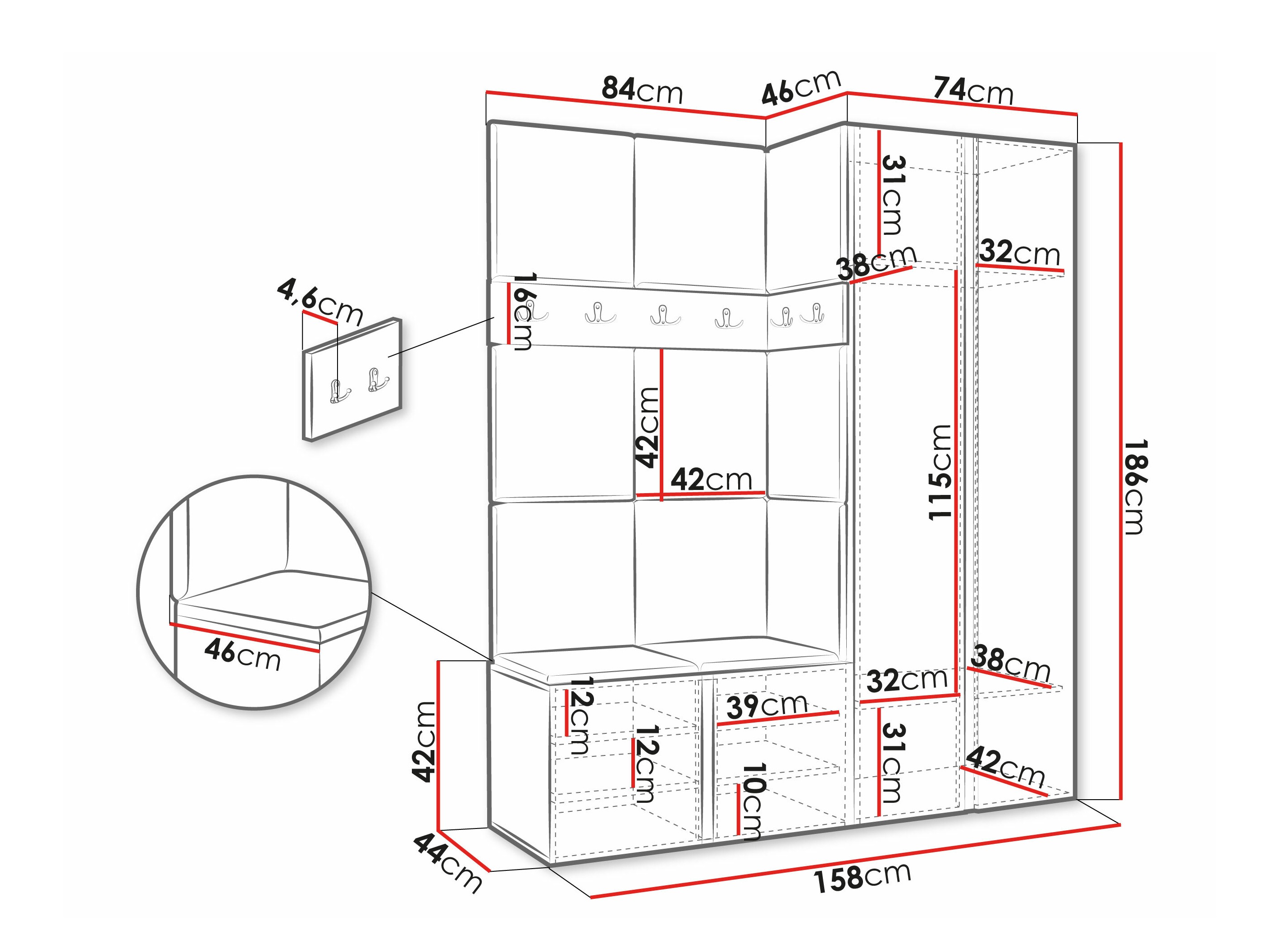 Set za hodnik Hartford 278 (Manila 02)