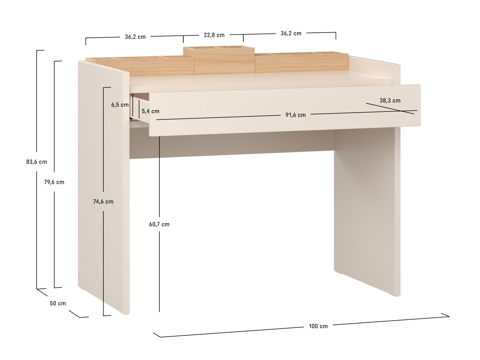 Toaletni stolić Veldalo 100
