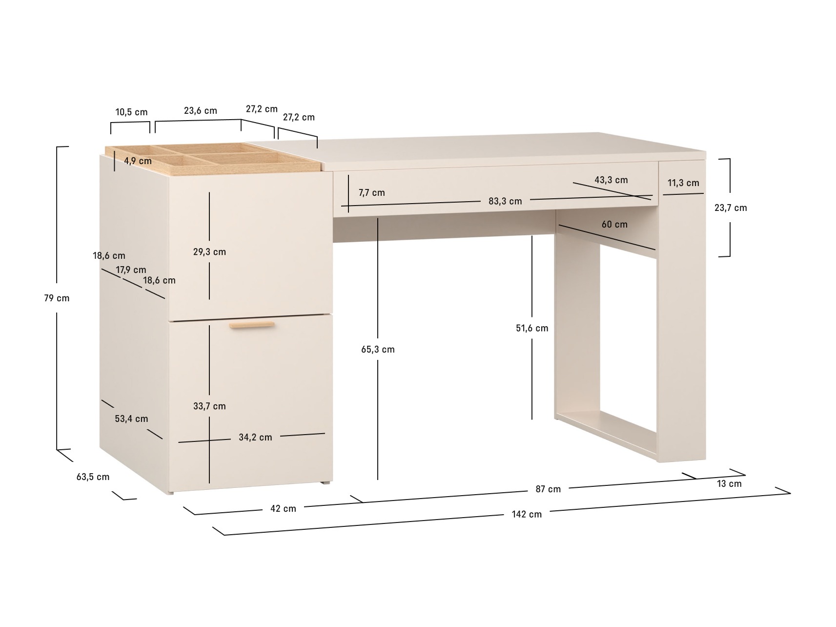 Uredski stol Veldalo 104 (Svijetli hrast)