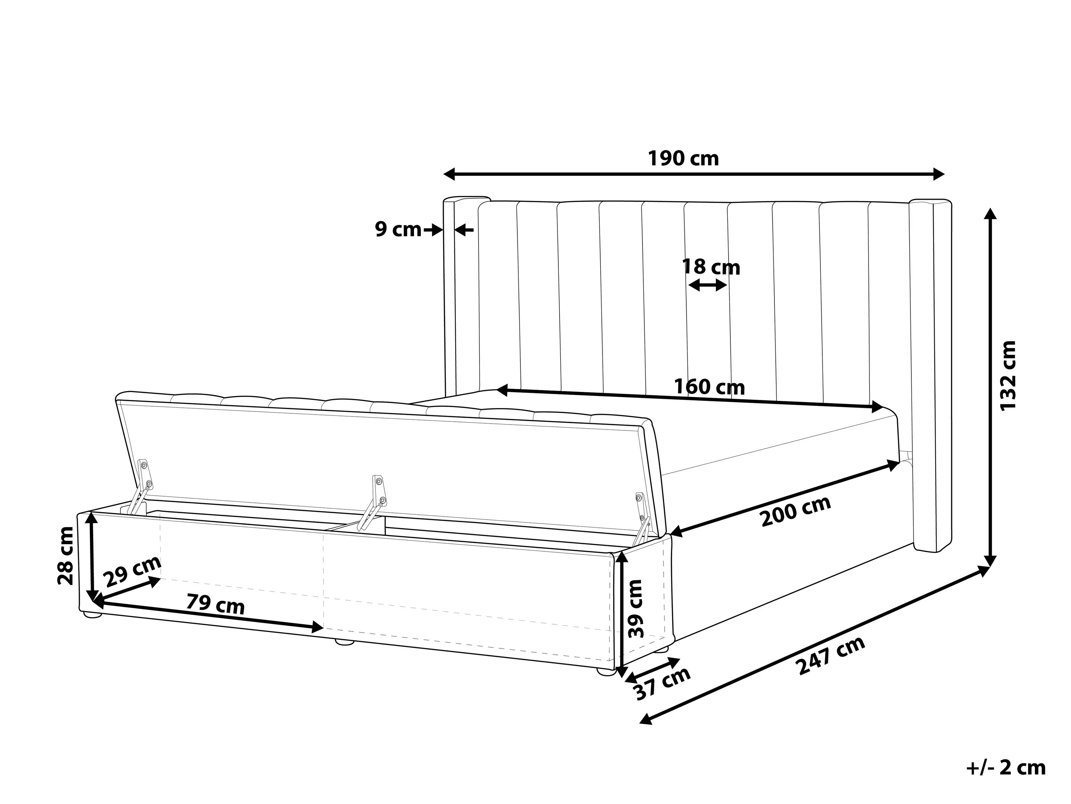 Krevet Berwyn 682 (Svijetlo ružičasta)