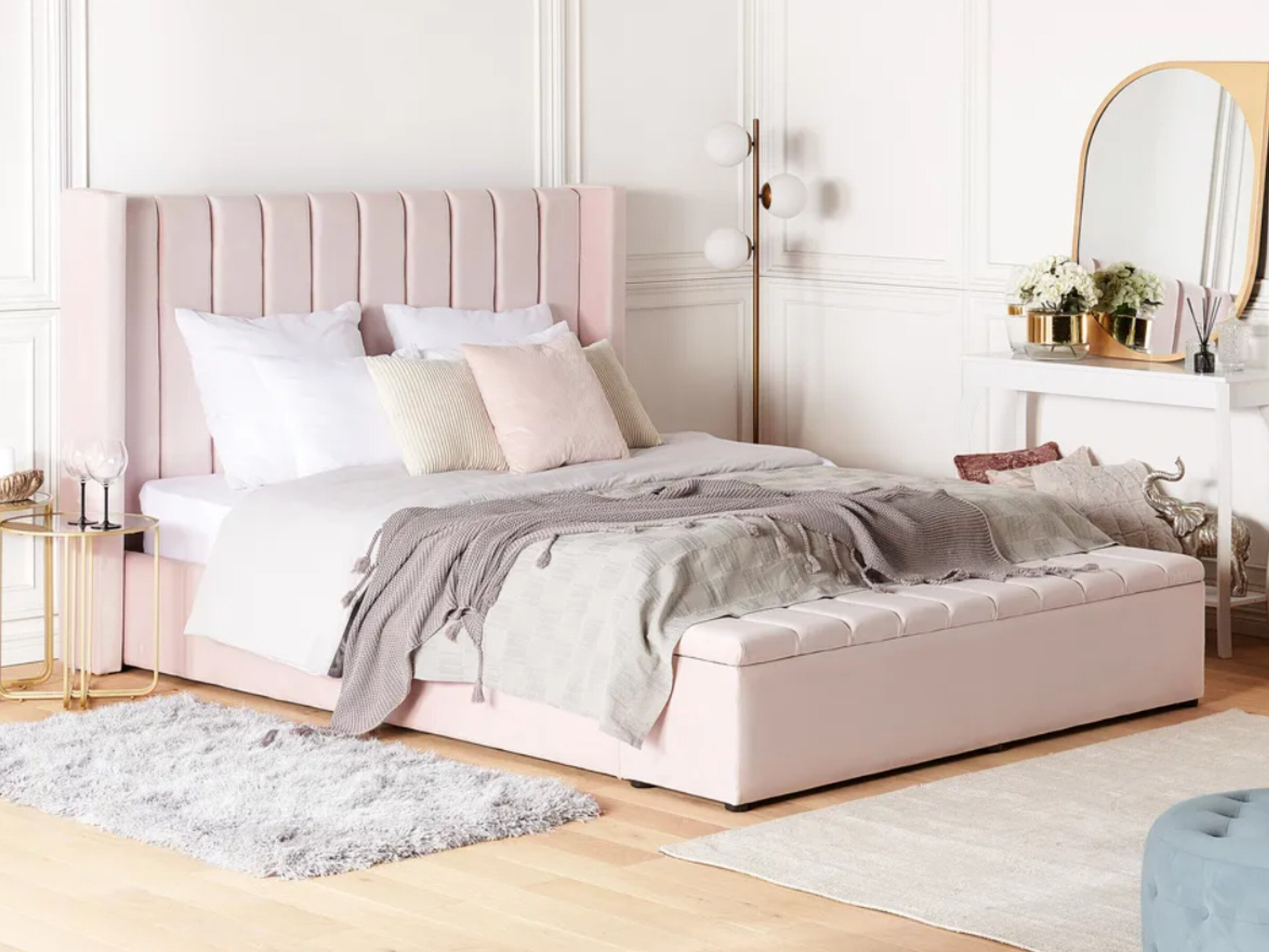 Krevet Berwyn 682 (Svijetlo ružičasta)