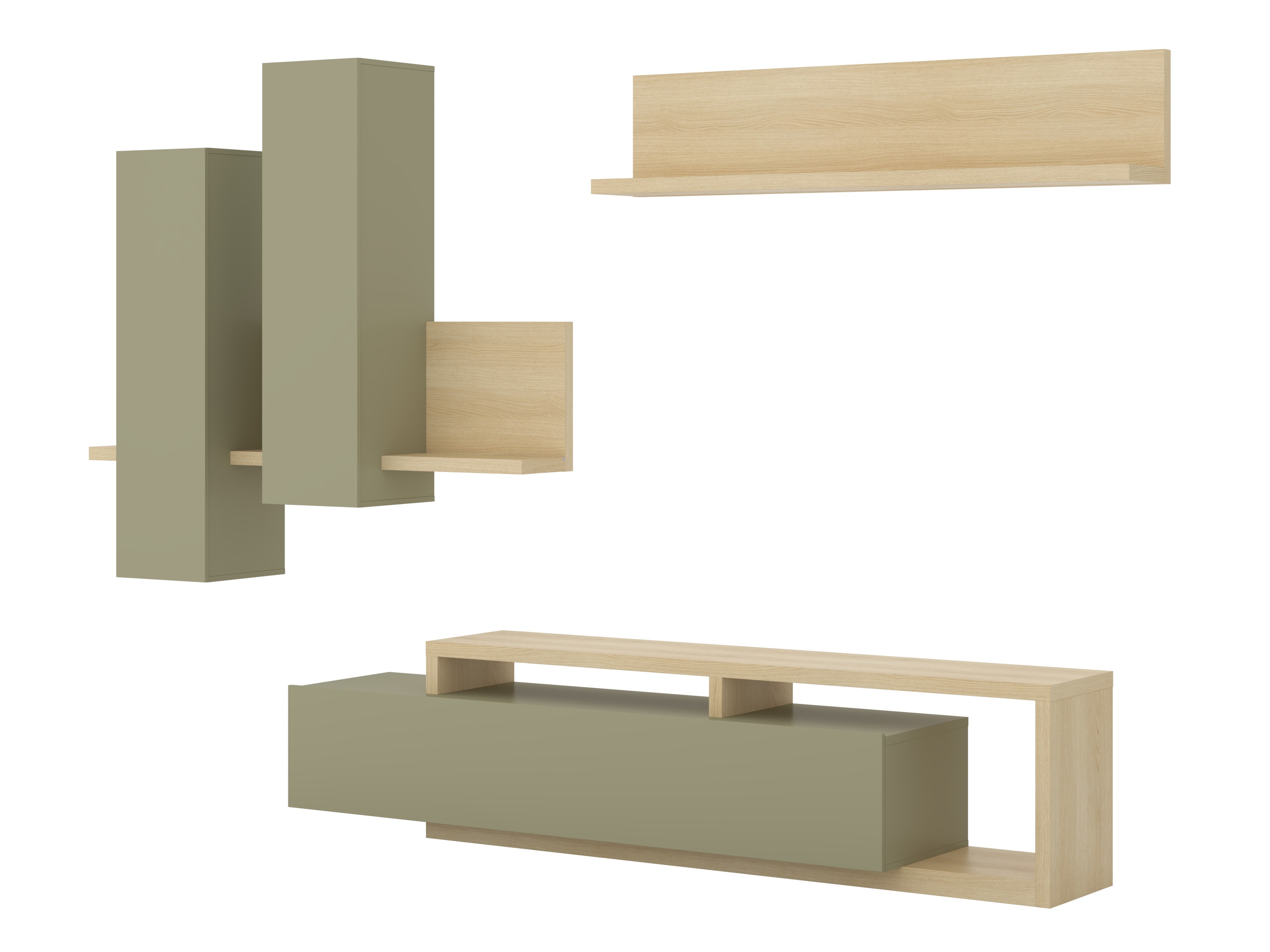 Set za dnevni boravak Lutiva 100 (Eukaliptus + Hrast)