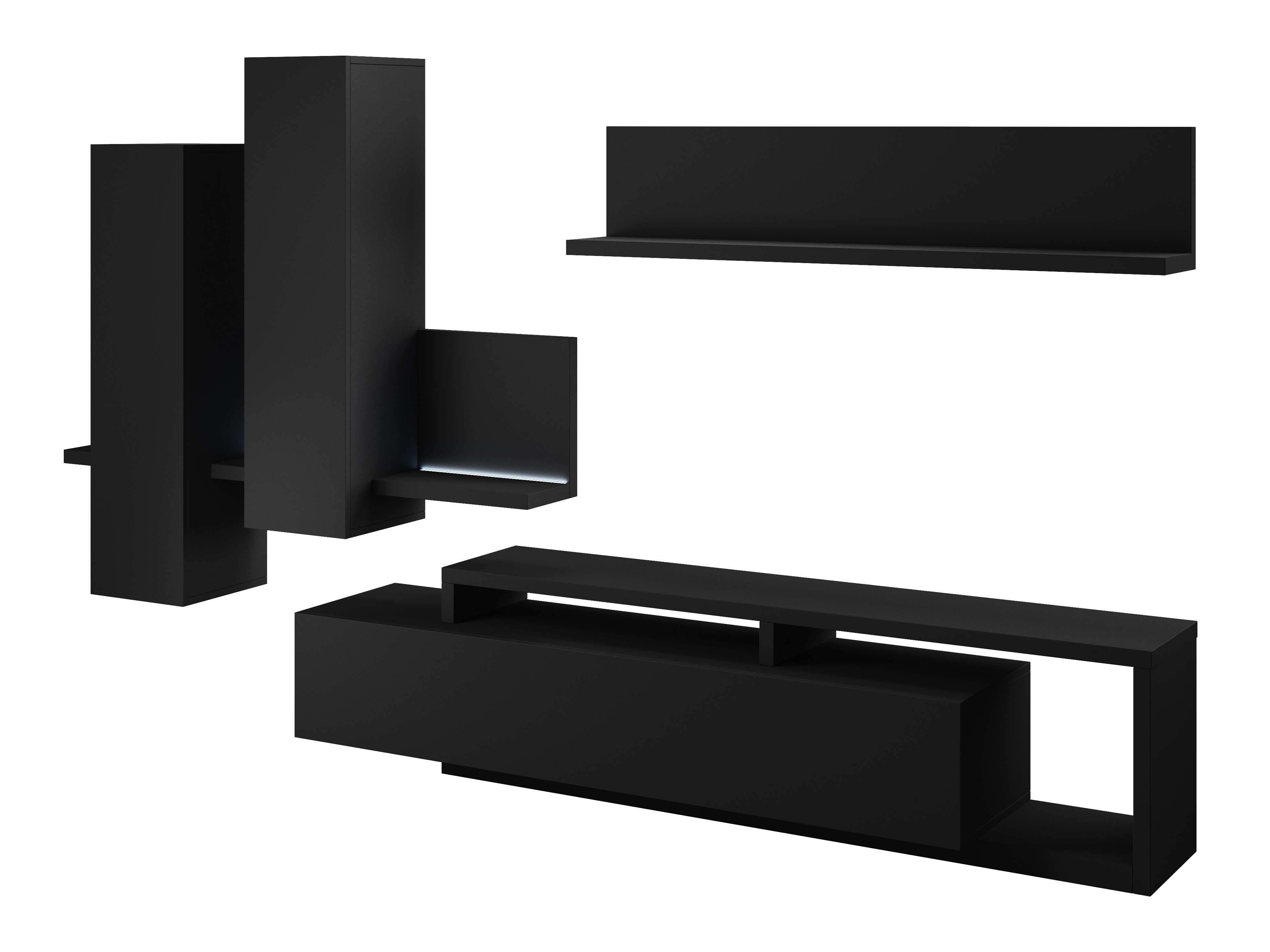 Set za dnevni boravak Lutiva 100 (Mat crna)