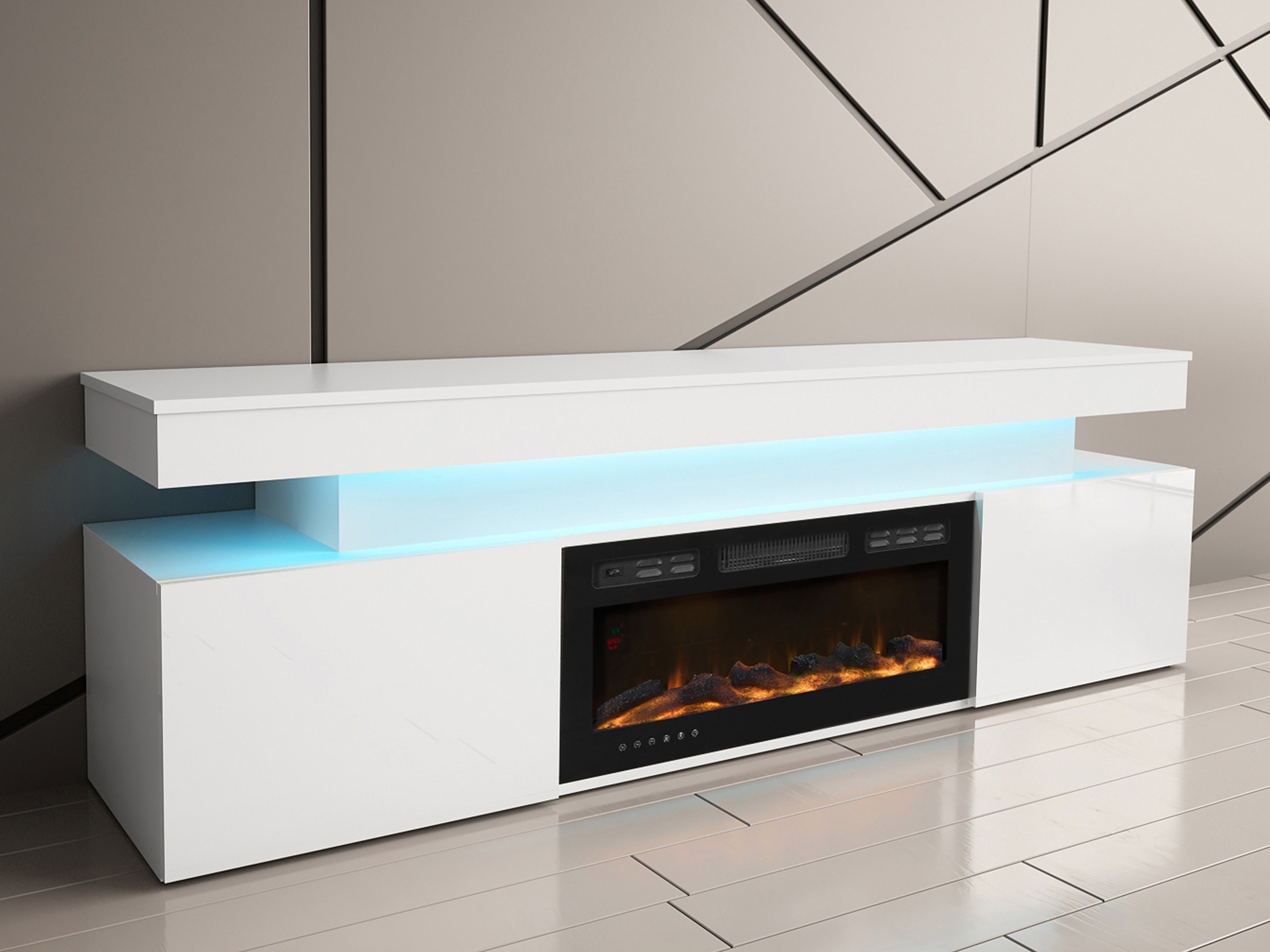 TV stol Monfero I (Bijela + Sjajno bijela)