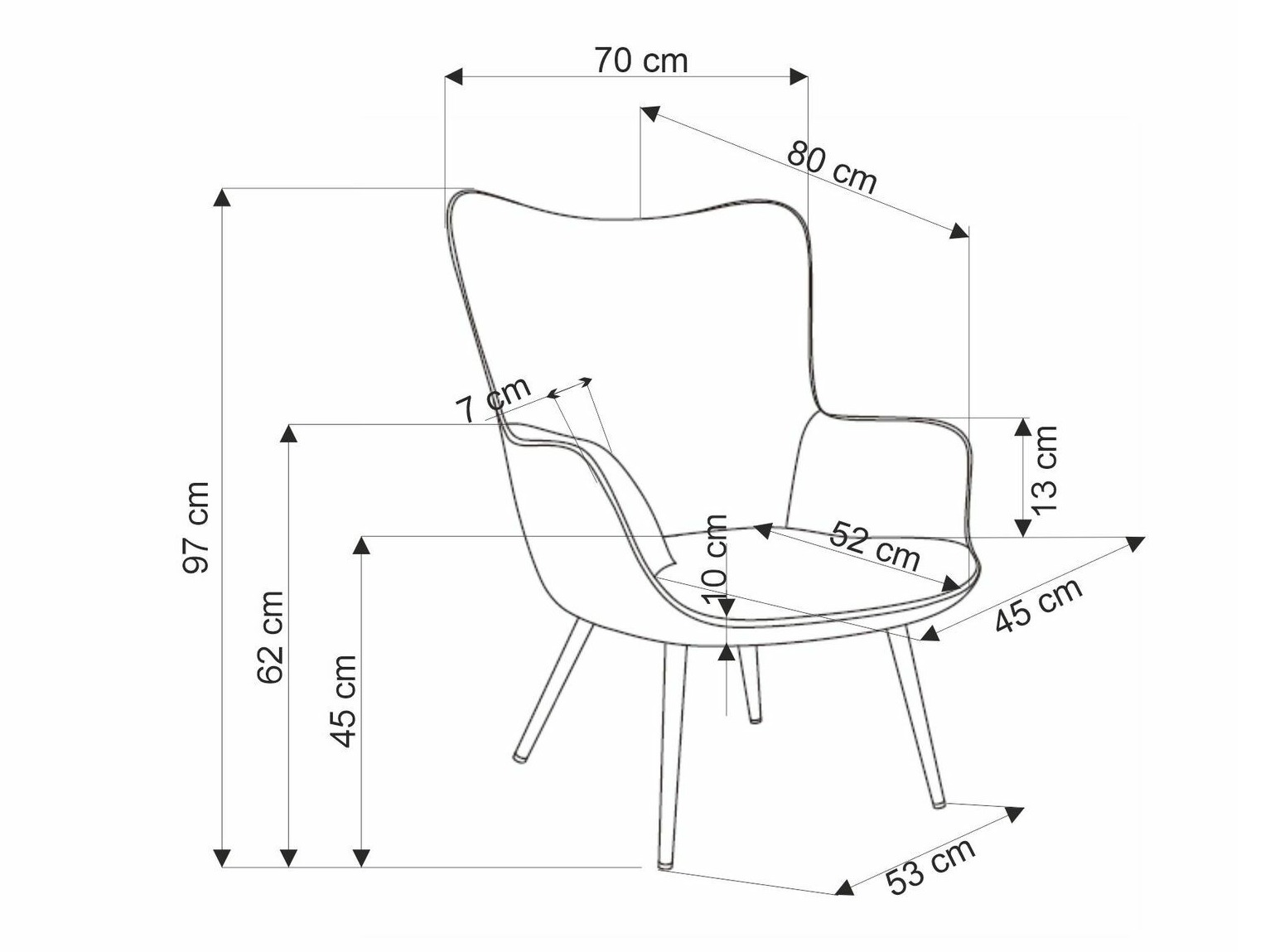Fotelja Houston 1610 (Žuta)