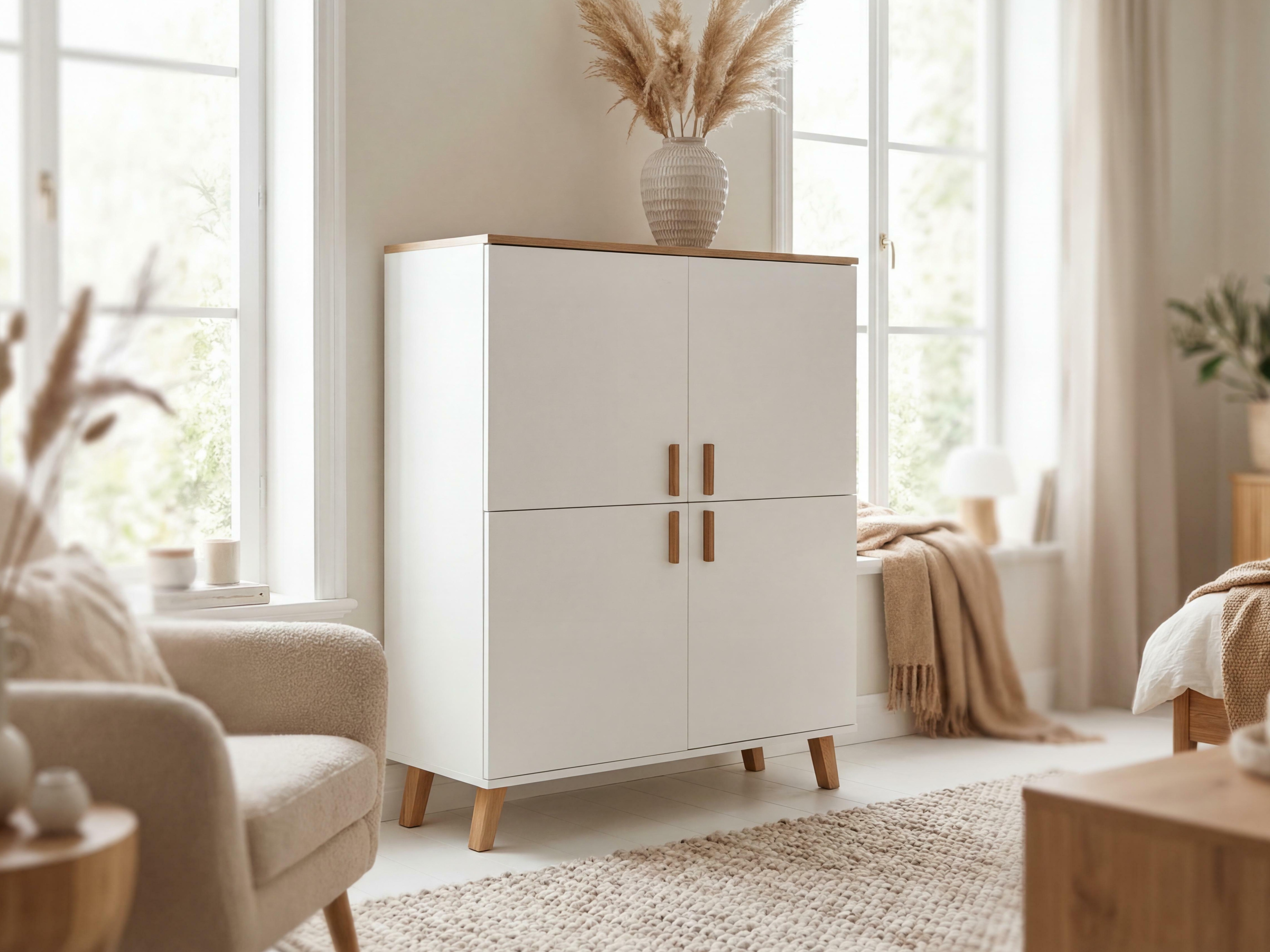 Ormarić Fivbeli 107 (Bijela + Hrast)