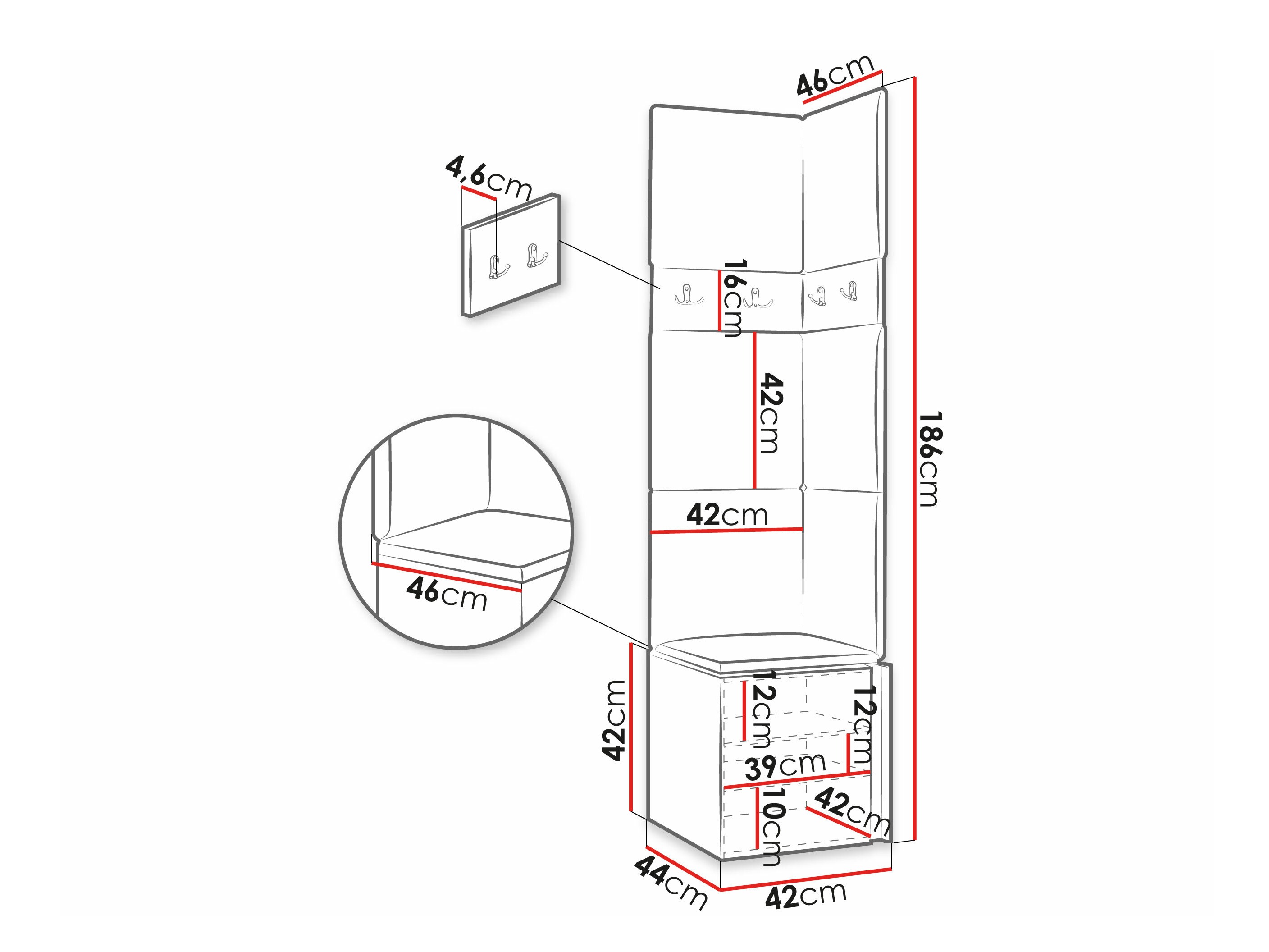 Set za hodnik Hartford 347 (Bijela)