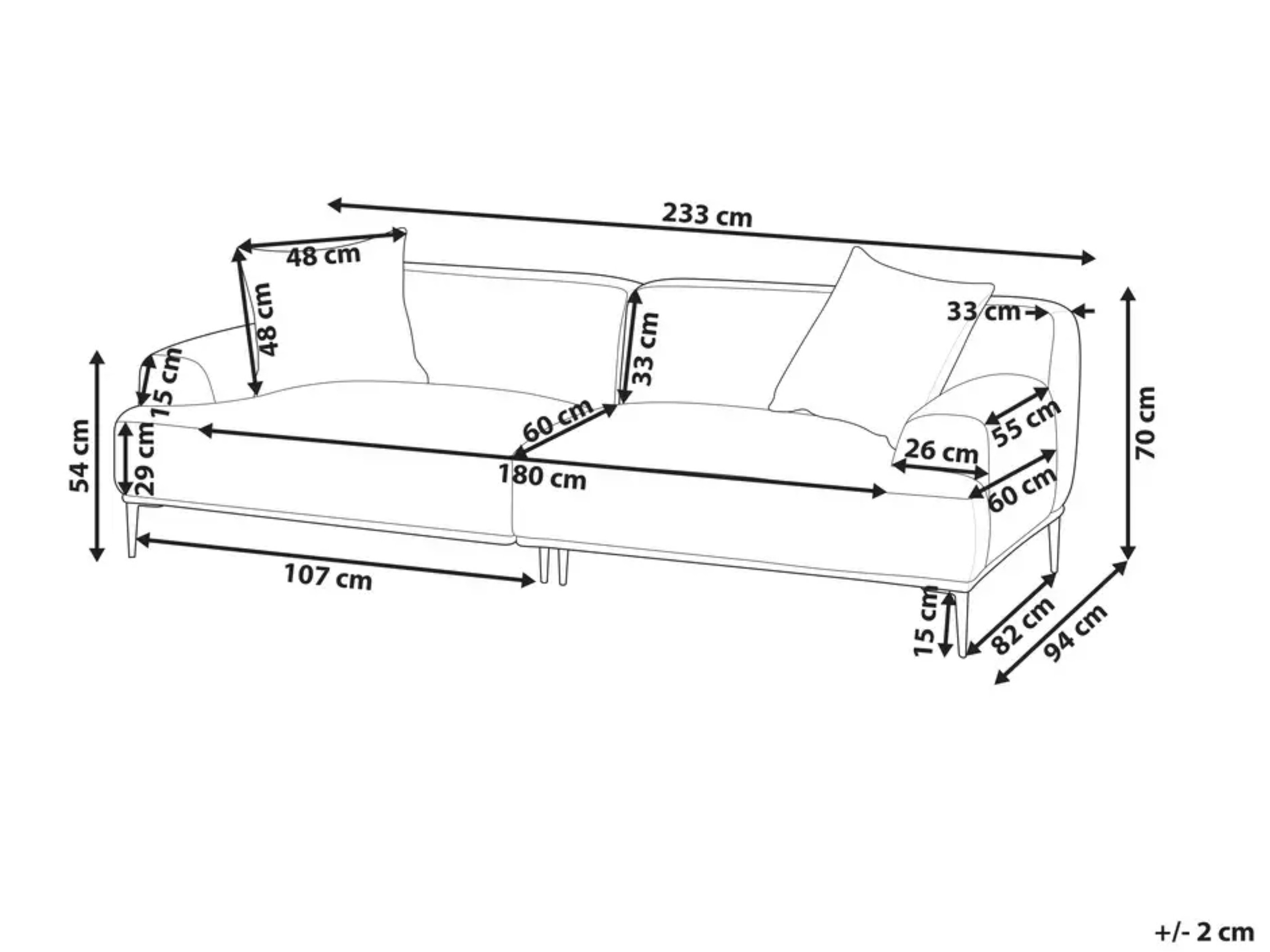 Kauč Berwyn 2406 (Smeđa)