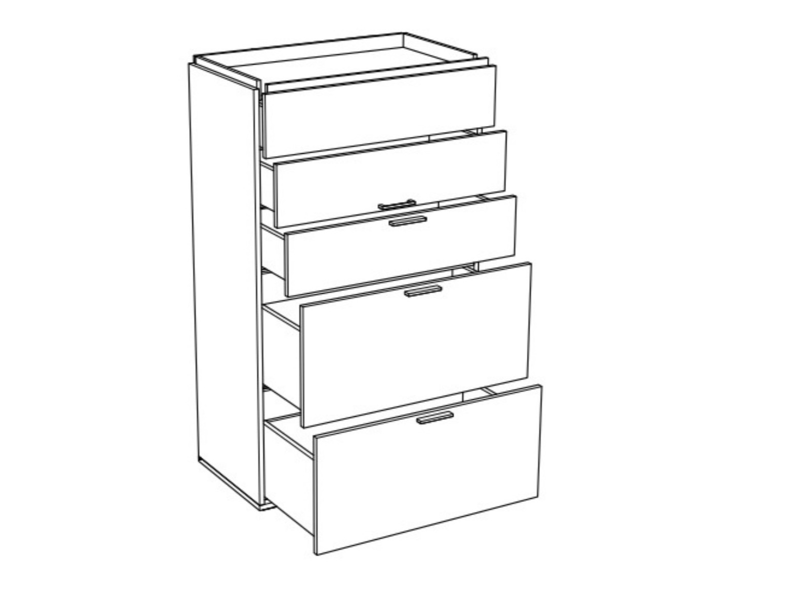 Komoda Veldalo 106 (Svijetli hrast)