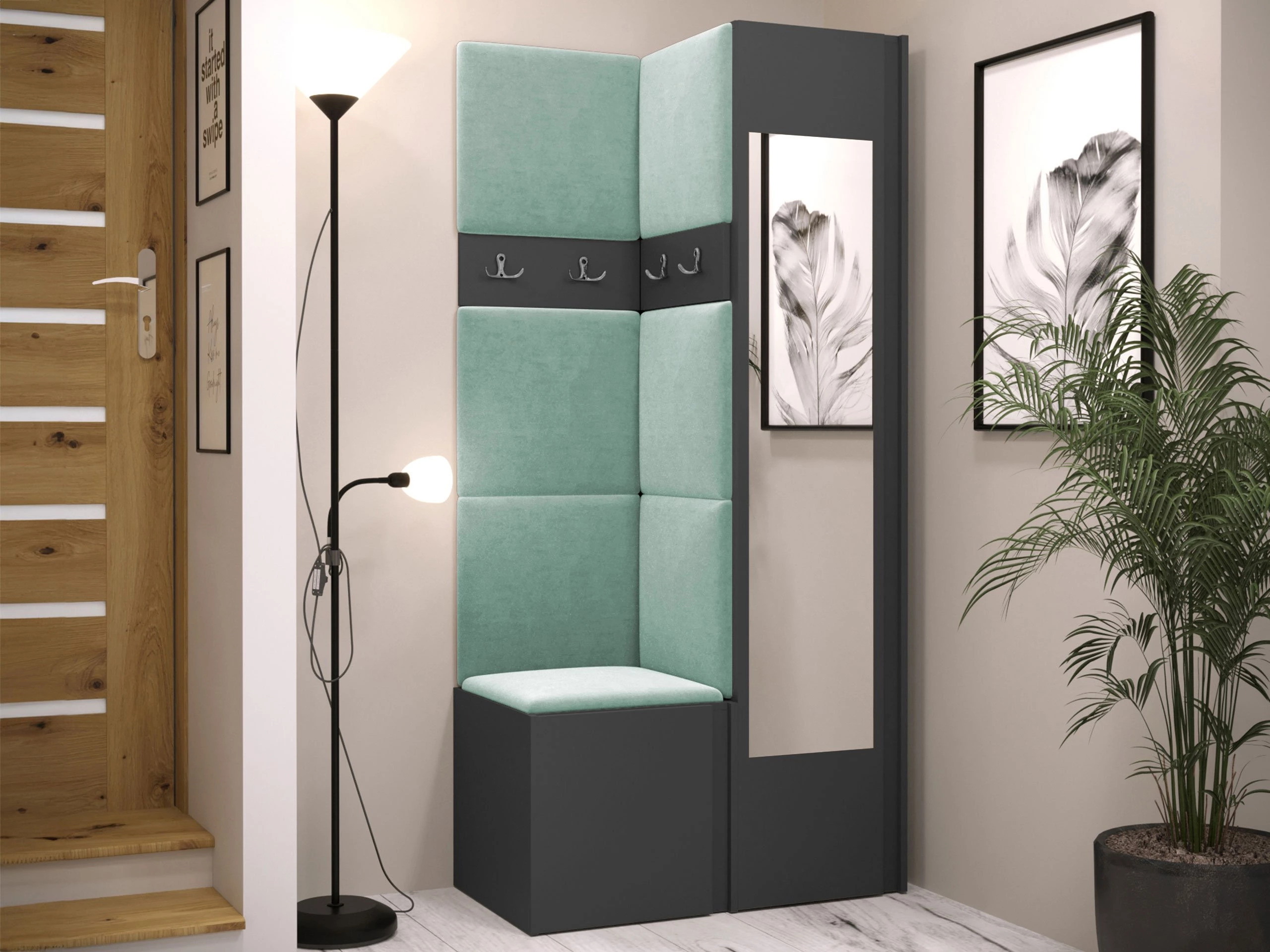 Set za hodnik Pinis XXV (Grafit)