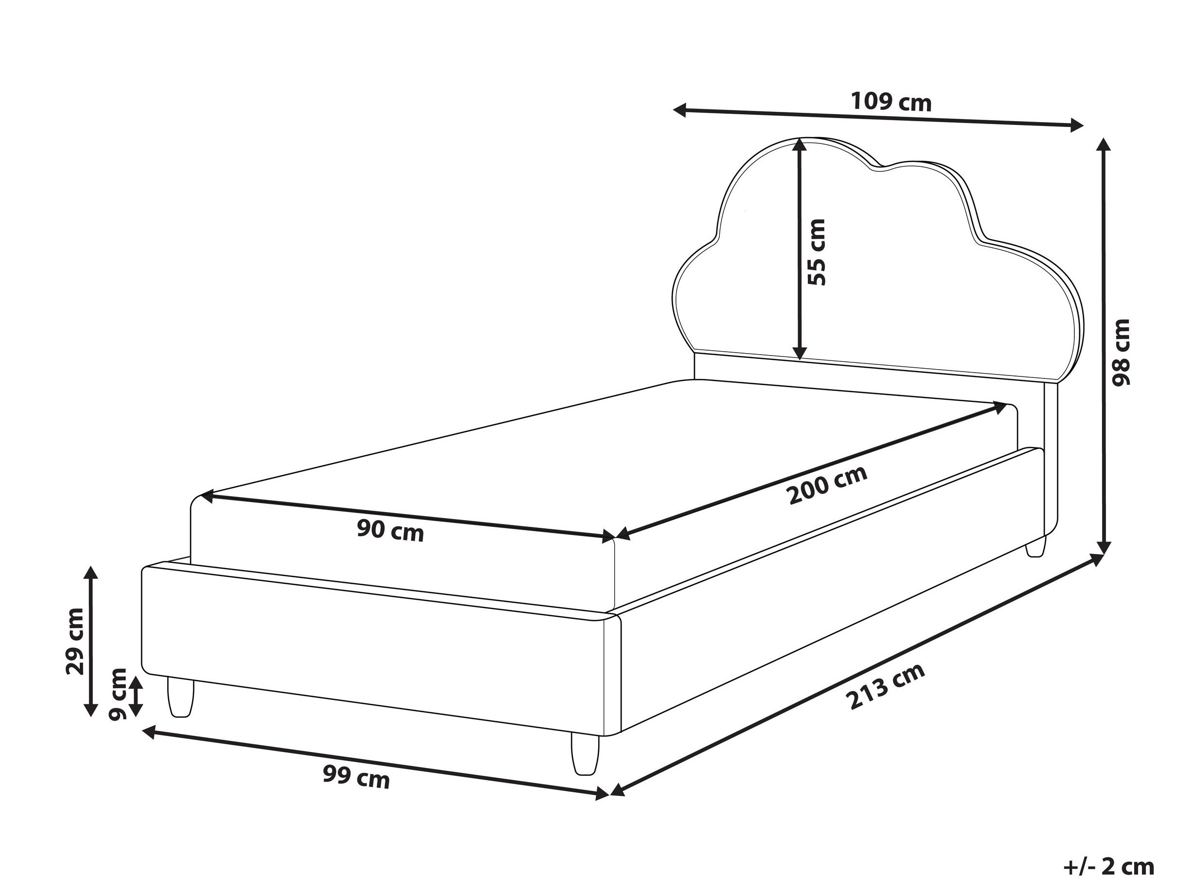 Krevet Berwyn 3219 (Svijetlo bež)