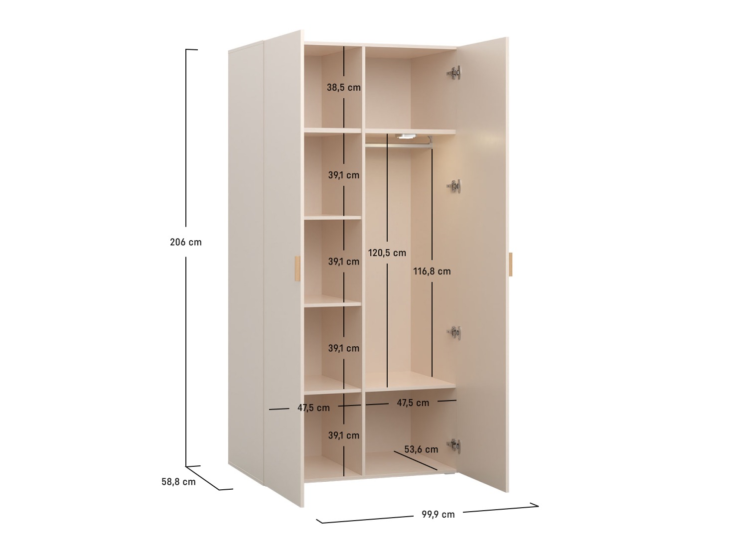 Ormar Veldalo 109 (Svijetli hrast)