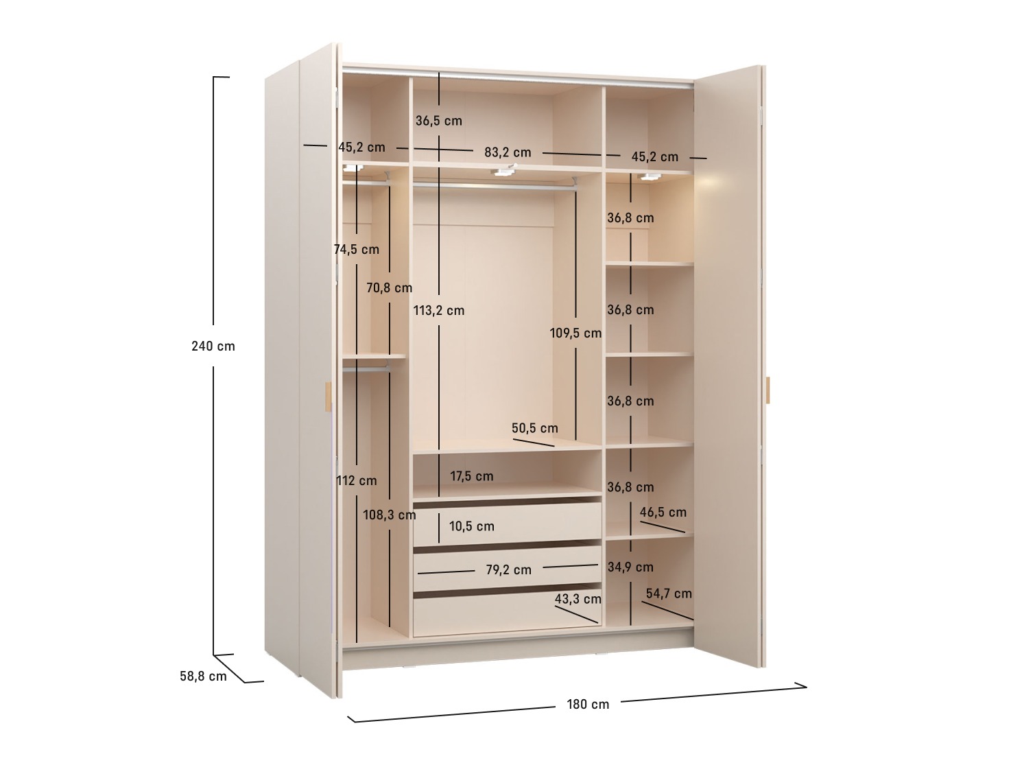 Ormar Veldalo 110 (Svijetli hrast)