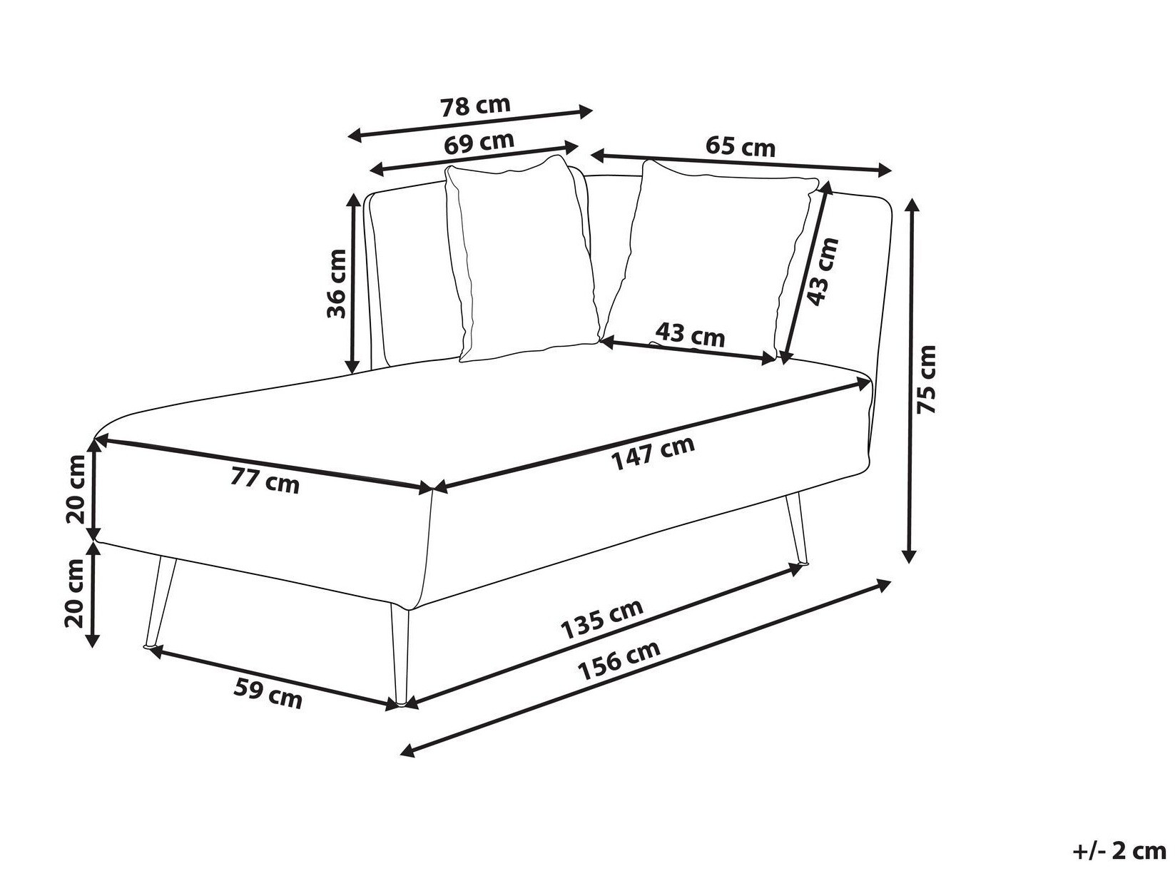 Ležaj Berwyn 1062 (Crvena)