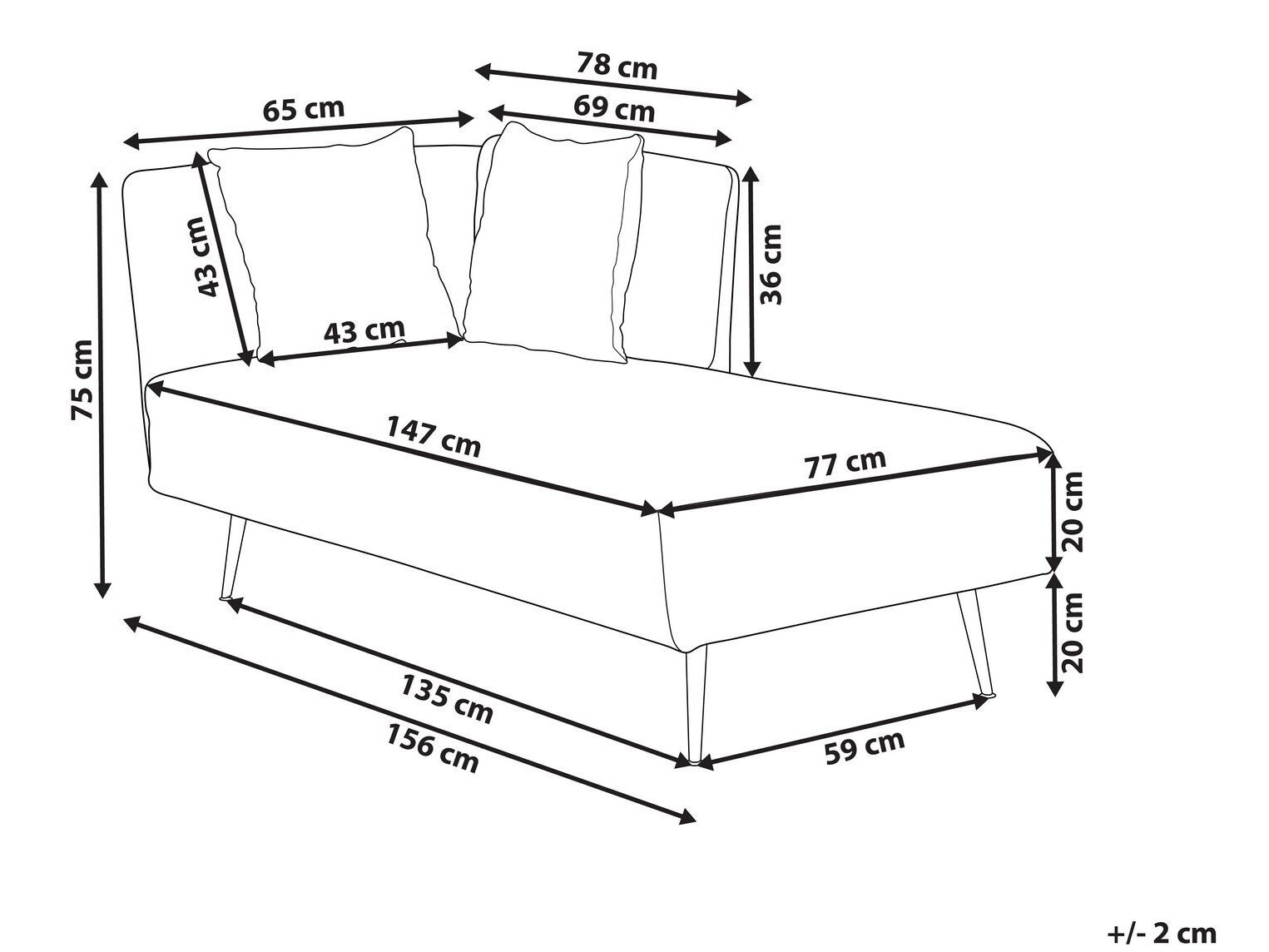 Ležaj Berwyn 1062 (Crvena)