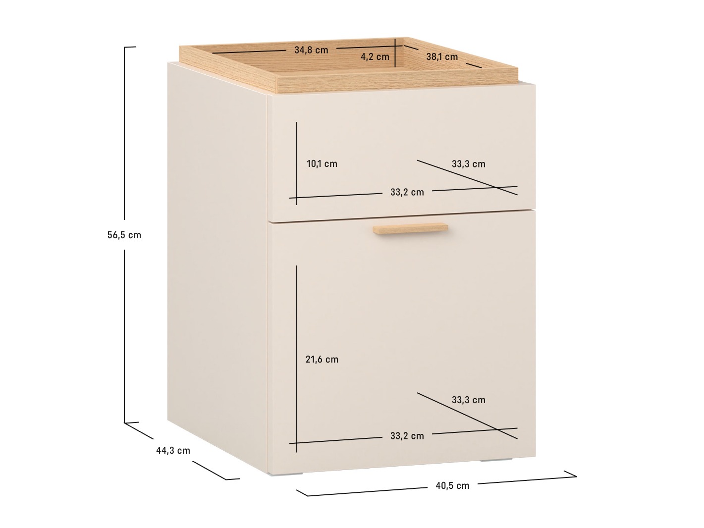 Noćni ormarić Veldalo 114 (Svijetli hrast)
