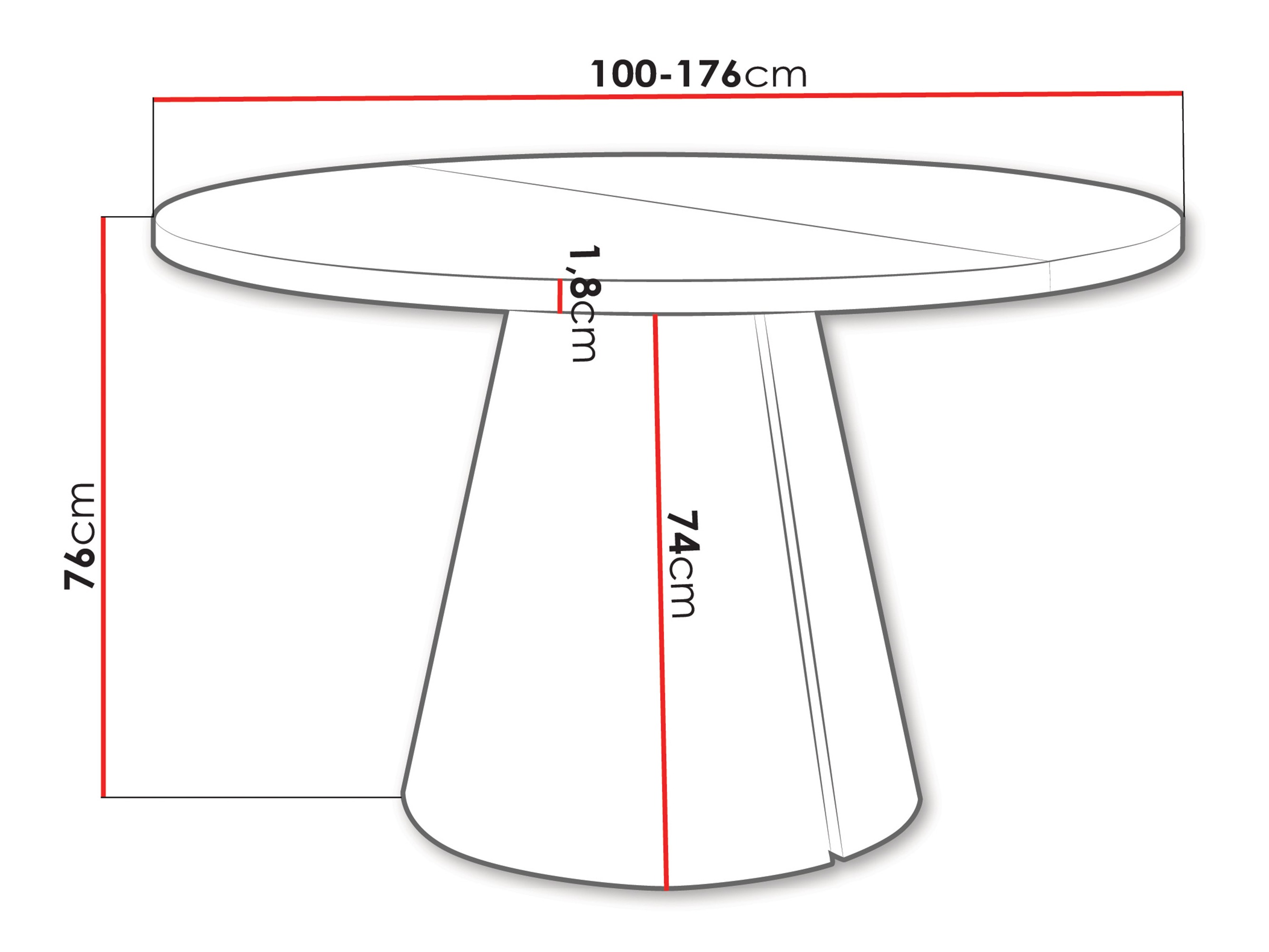 Stol Oswego 166 (Bijela)