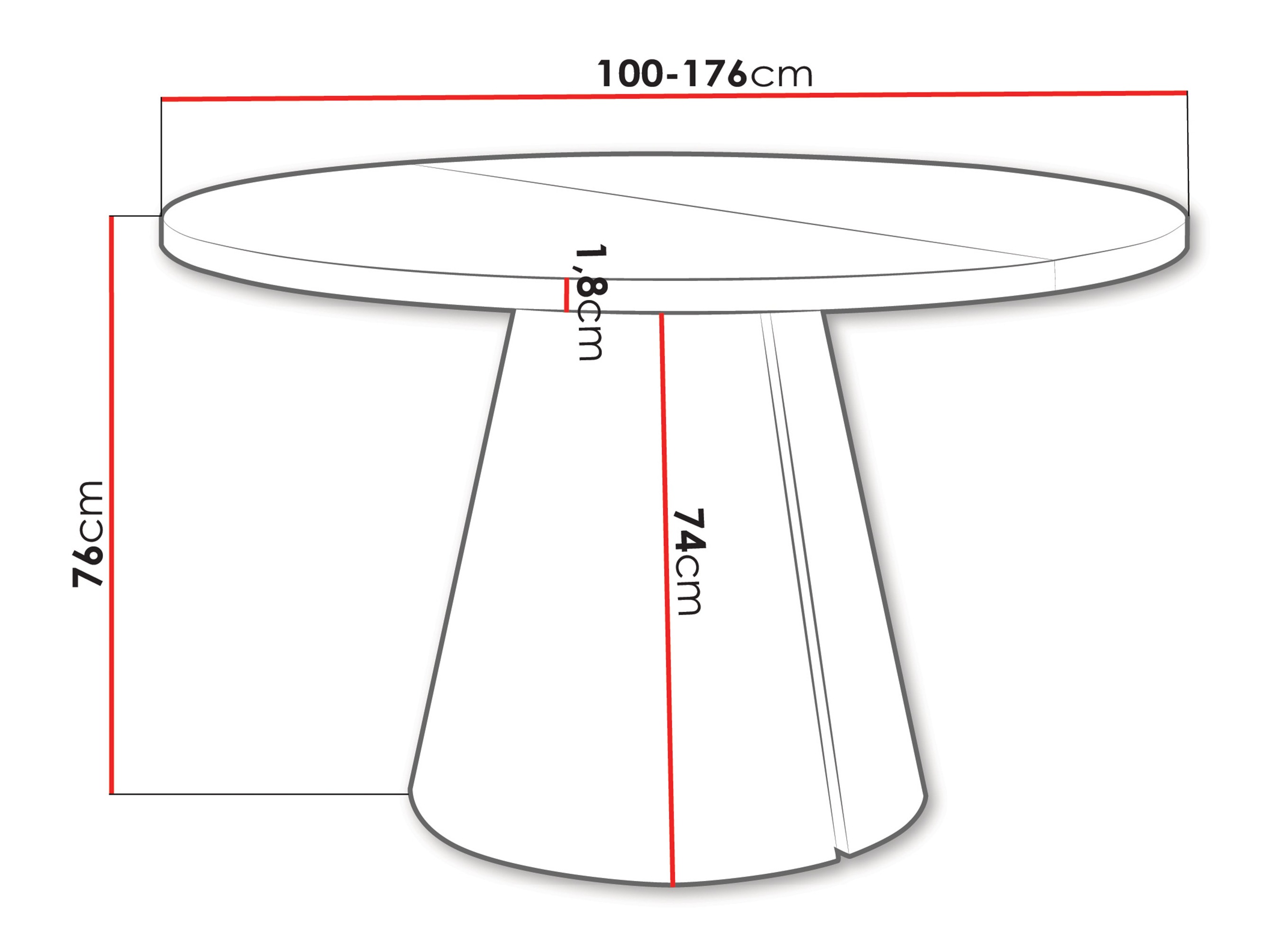 Stol Oswego 166 (Hrast)