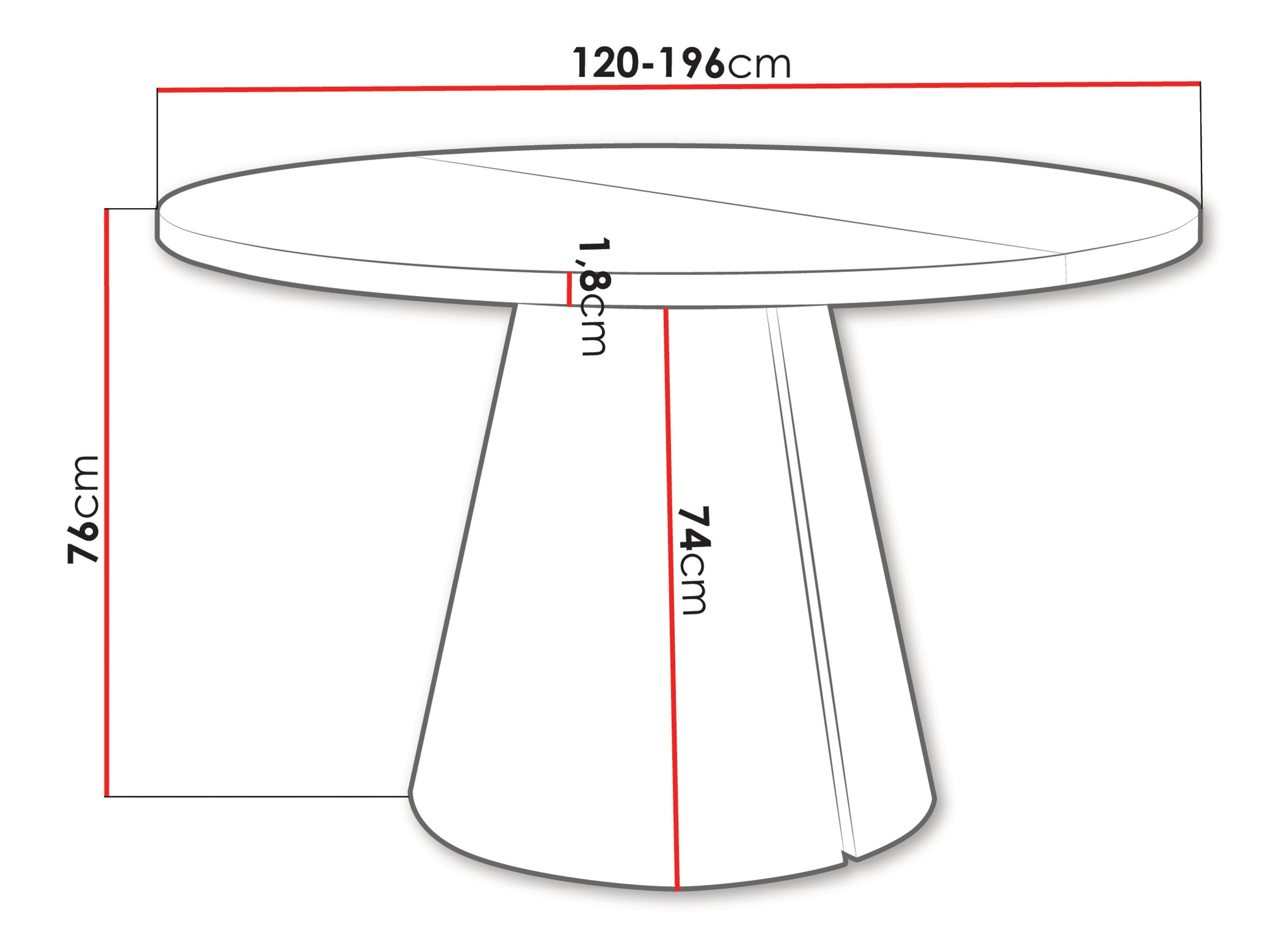 Stol Oswego 167 (Crni mramor)