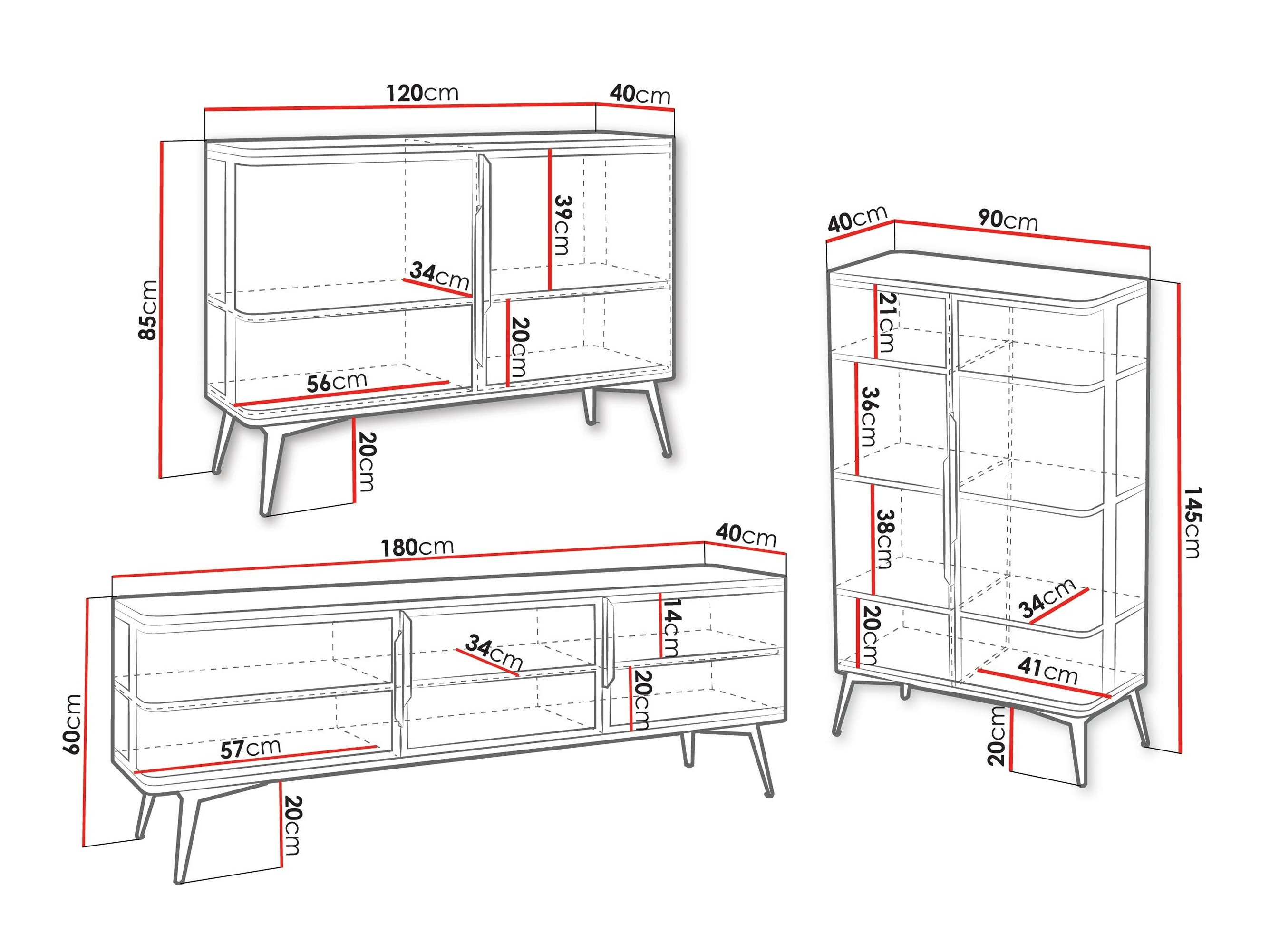 Set za dnevni boravak Camfelo 104 (Crna)