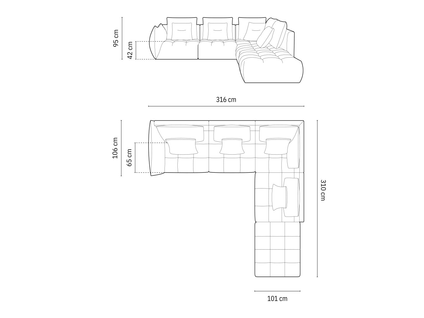 Modularna kutna garnitura Benorli 104 (Casino Terradječji krevetićta)