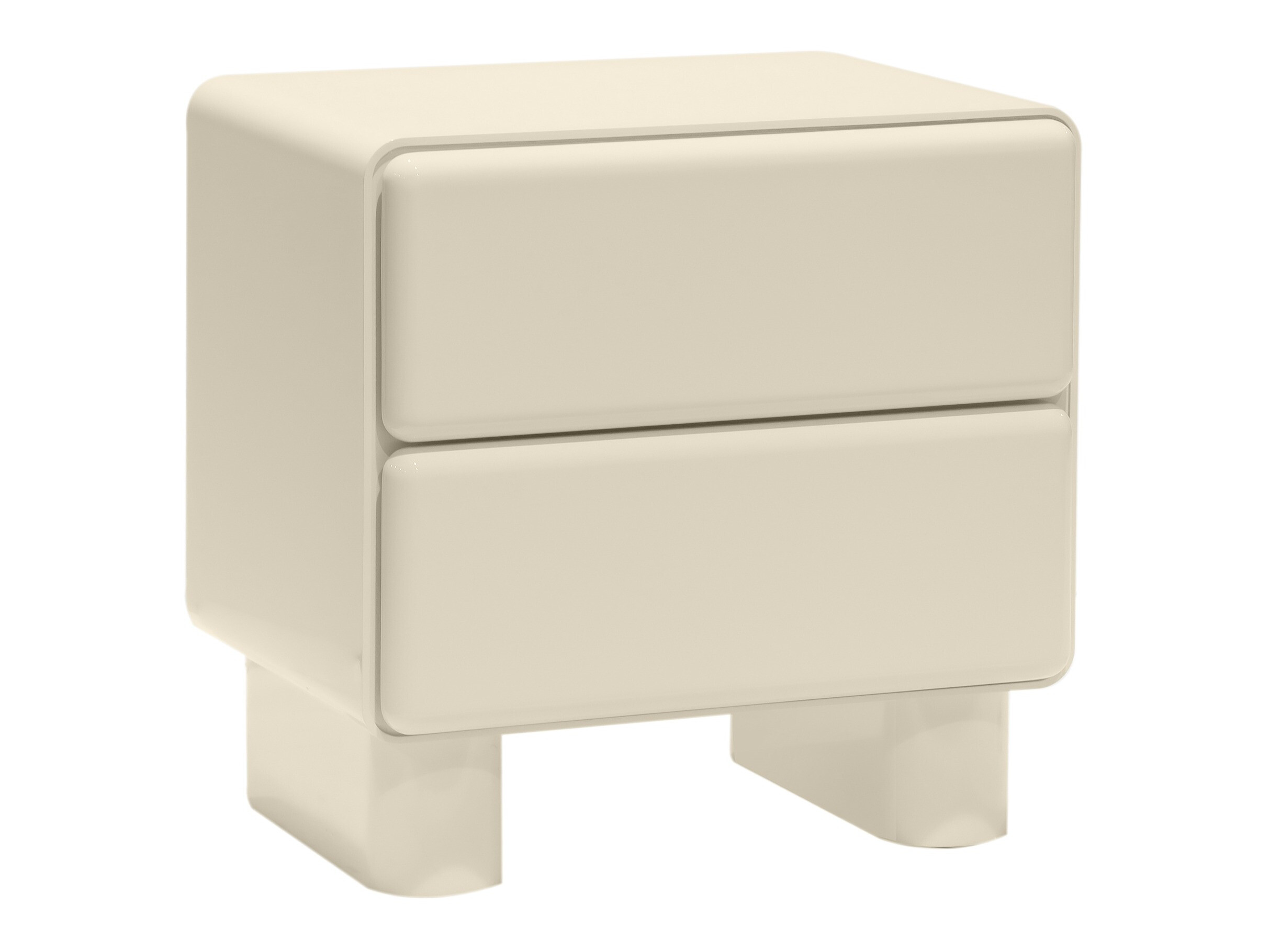 Noćni ormarić Burleson 576 (Sjajna krem)