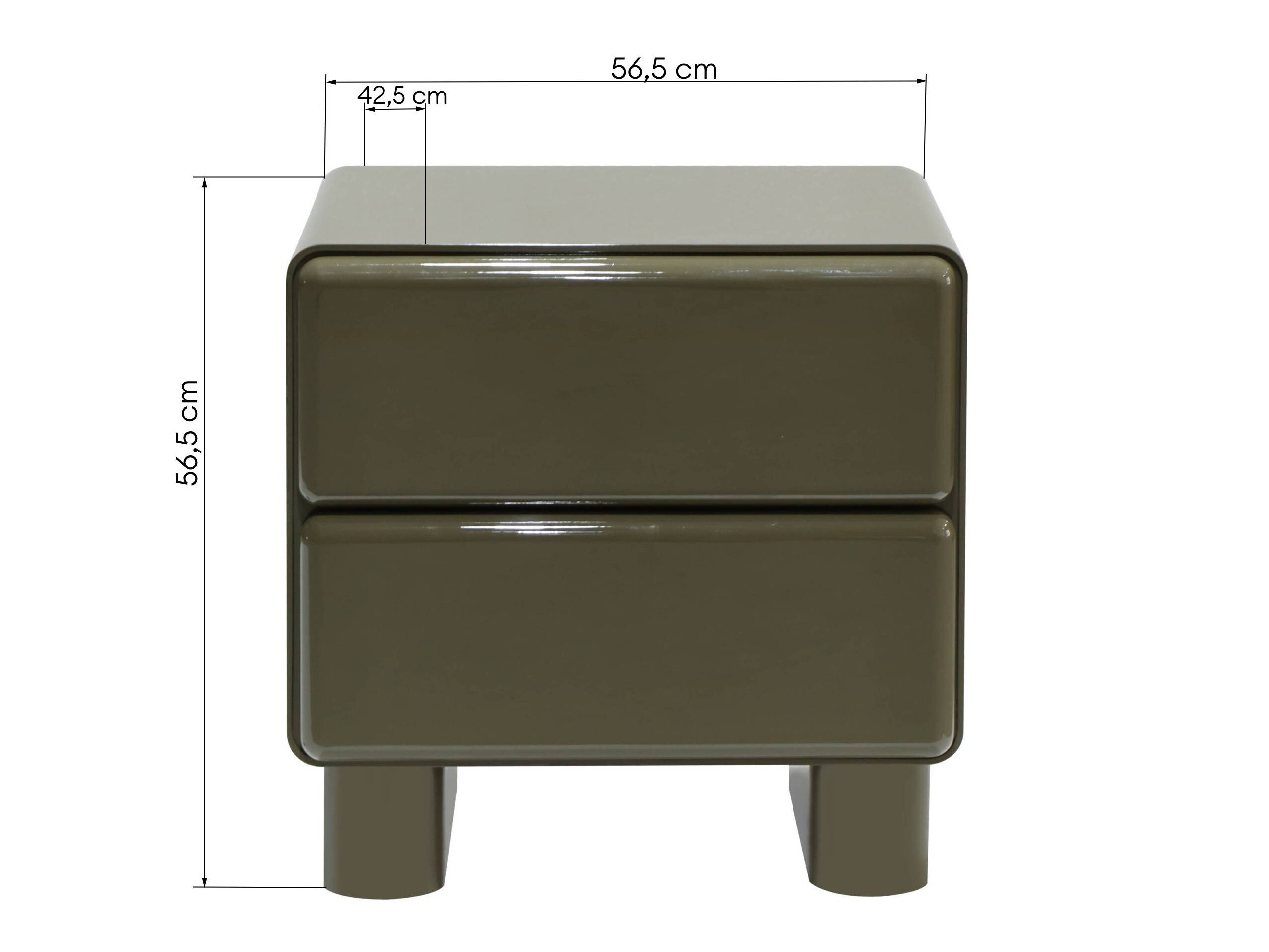 Noćni ormarić Burleson 576 (Sjajno zelena)