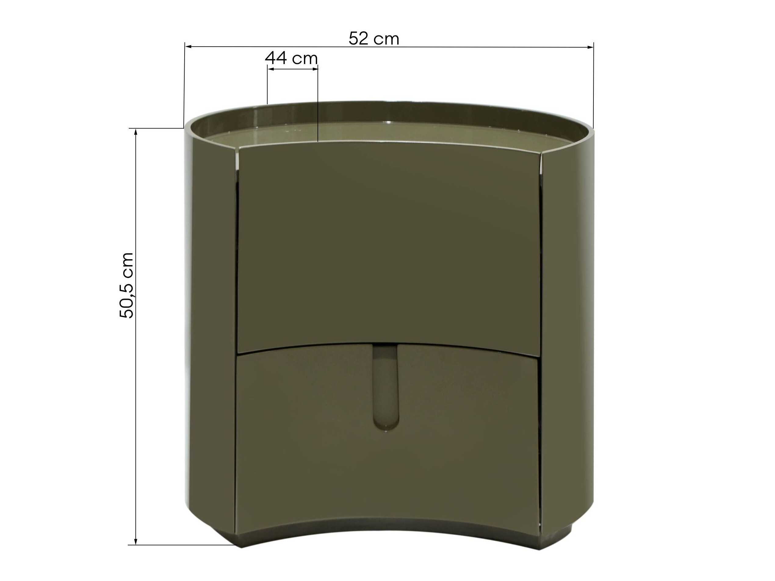 Noćni ormarić Burleson 577 (Sjajno zelena)