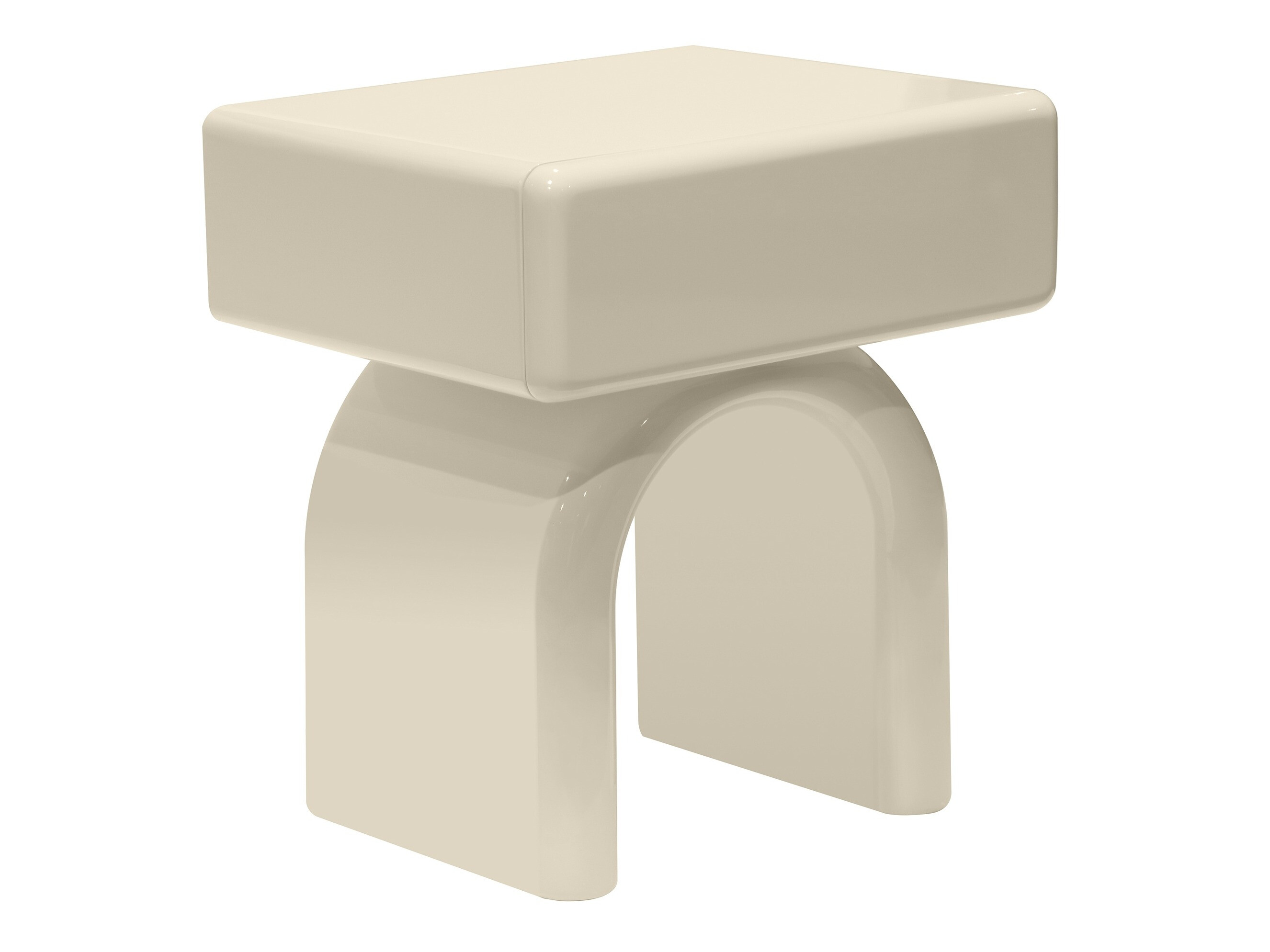 Noćni ormarić Burleson 578 (Sjajna krem)