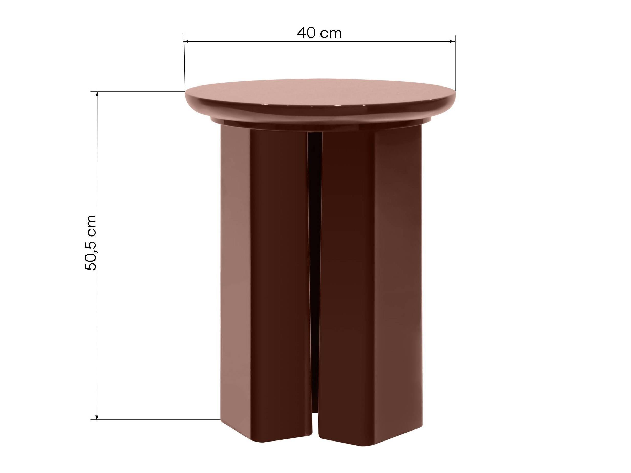 Pomoćni stolić Burleson 579 (Sjajni bordo)