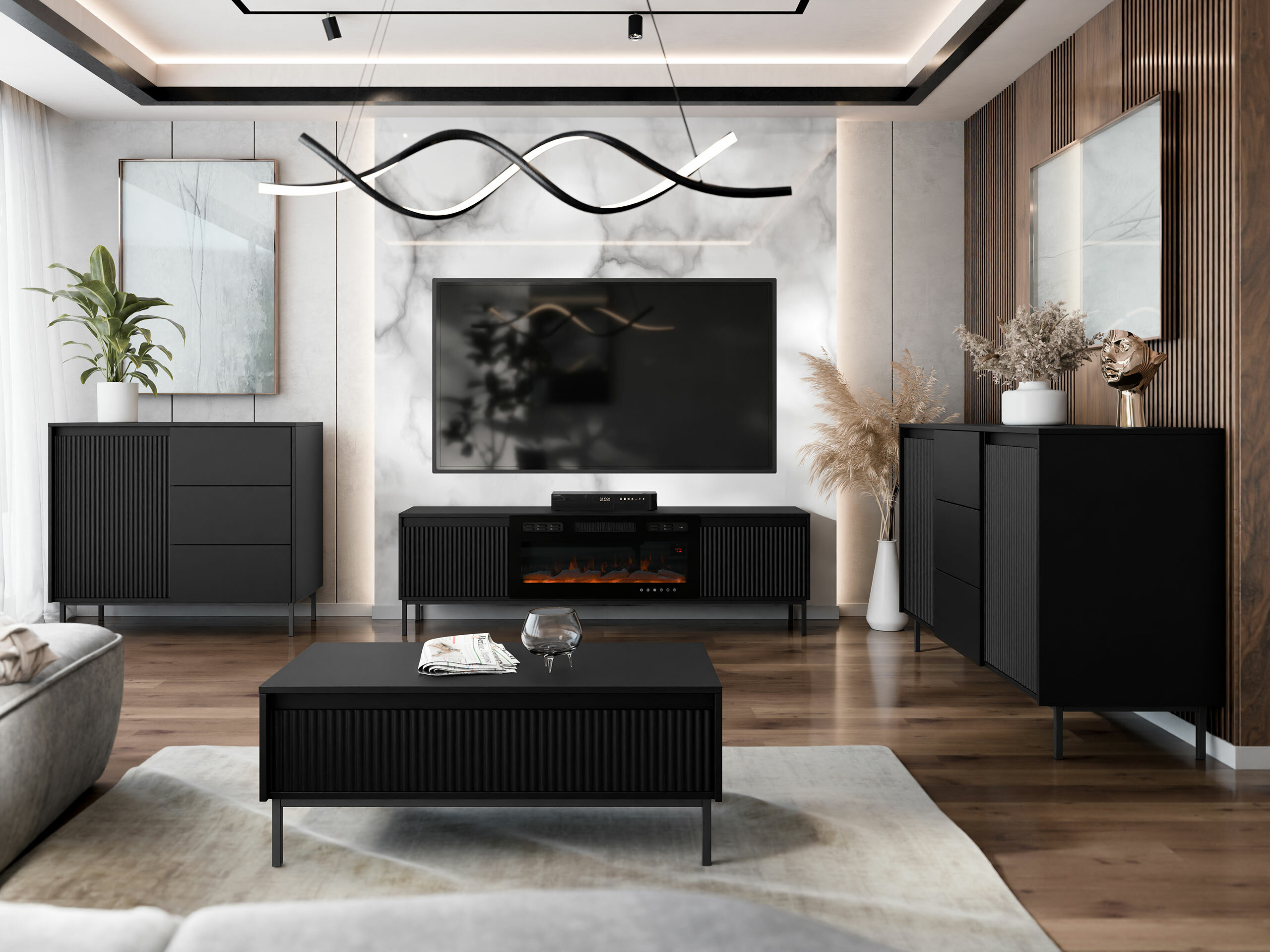TV stol Comfivo Delruva III (Crna)
