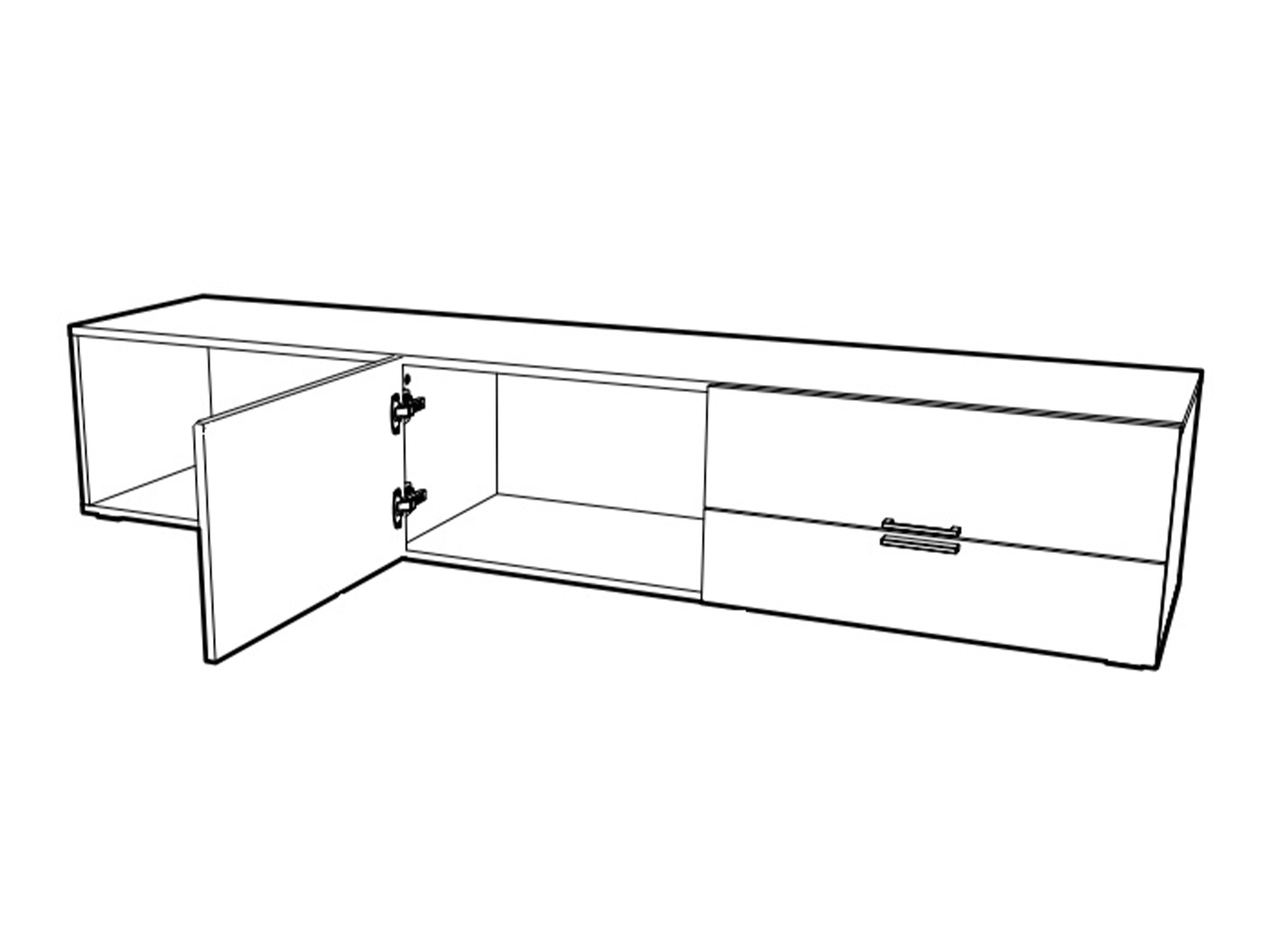 TV stol Veldalo 123 (Svijetli hrast)