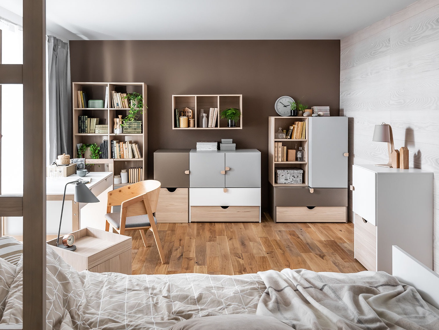 Zidna polica Nutese 101 (Bor)