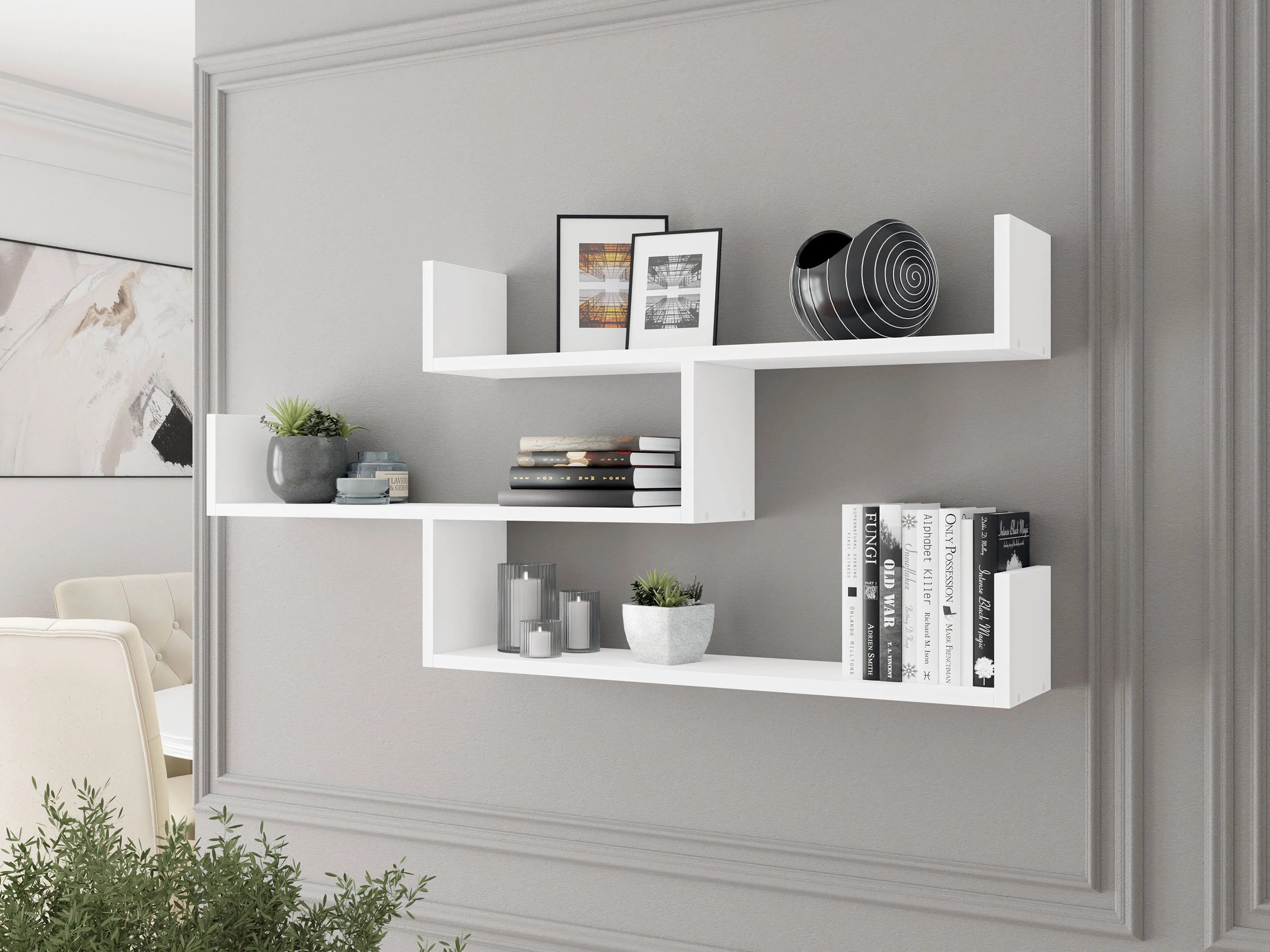 Zidna polica Lexicon I (Bijela)