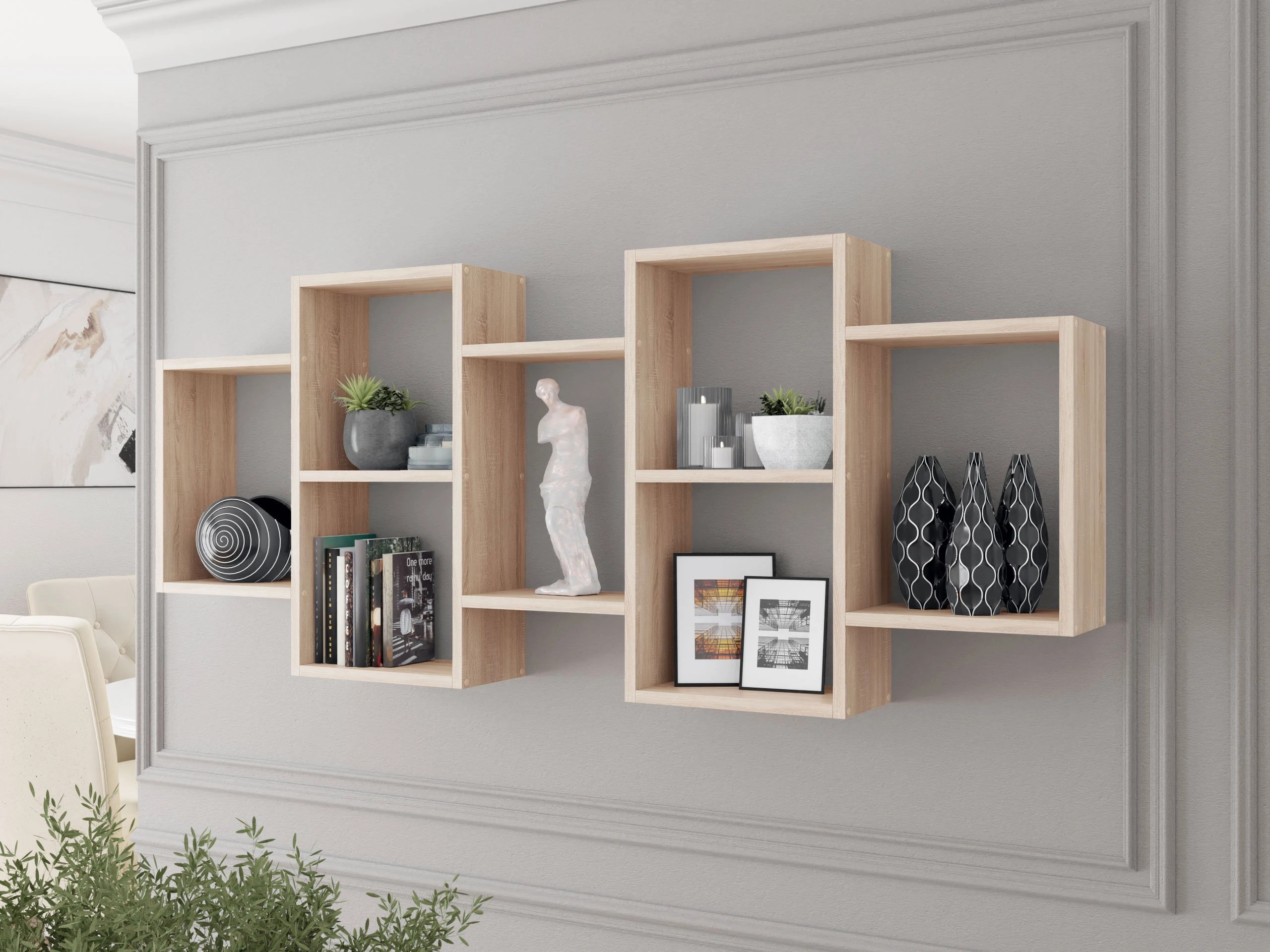 Zidna polica Lexicon (Sonoma hrast)