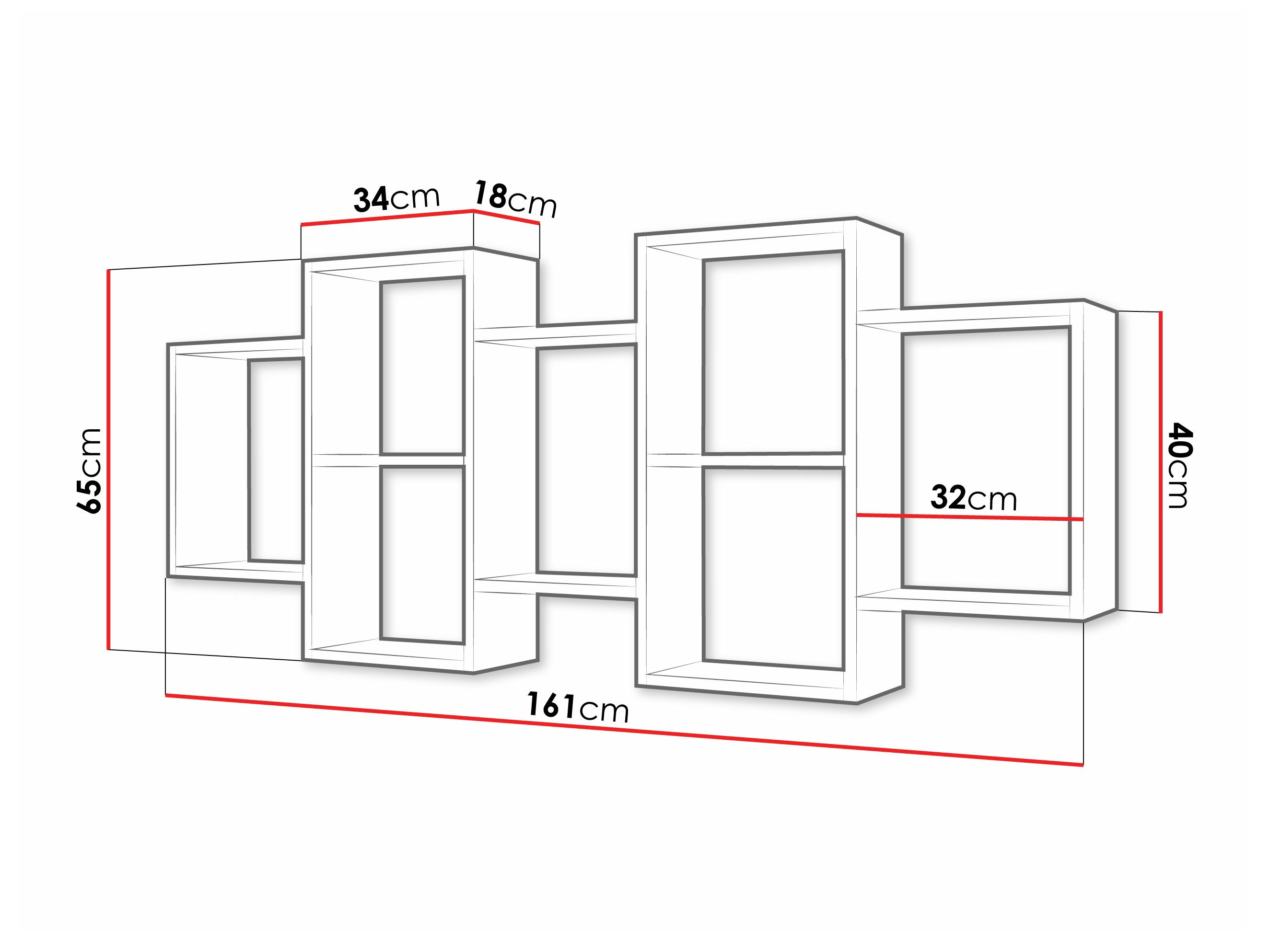 Zidna polica Sarasota 103 (Bijela)