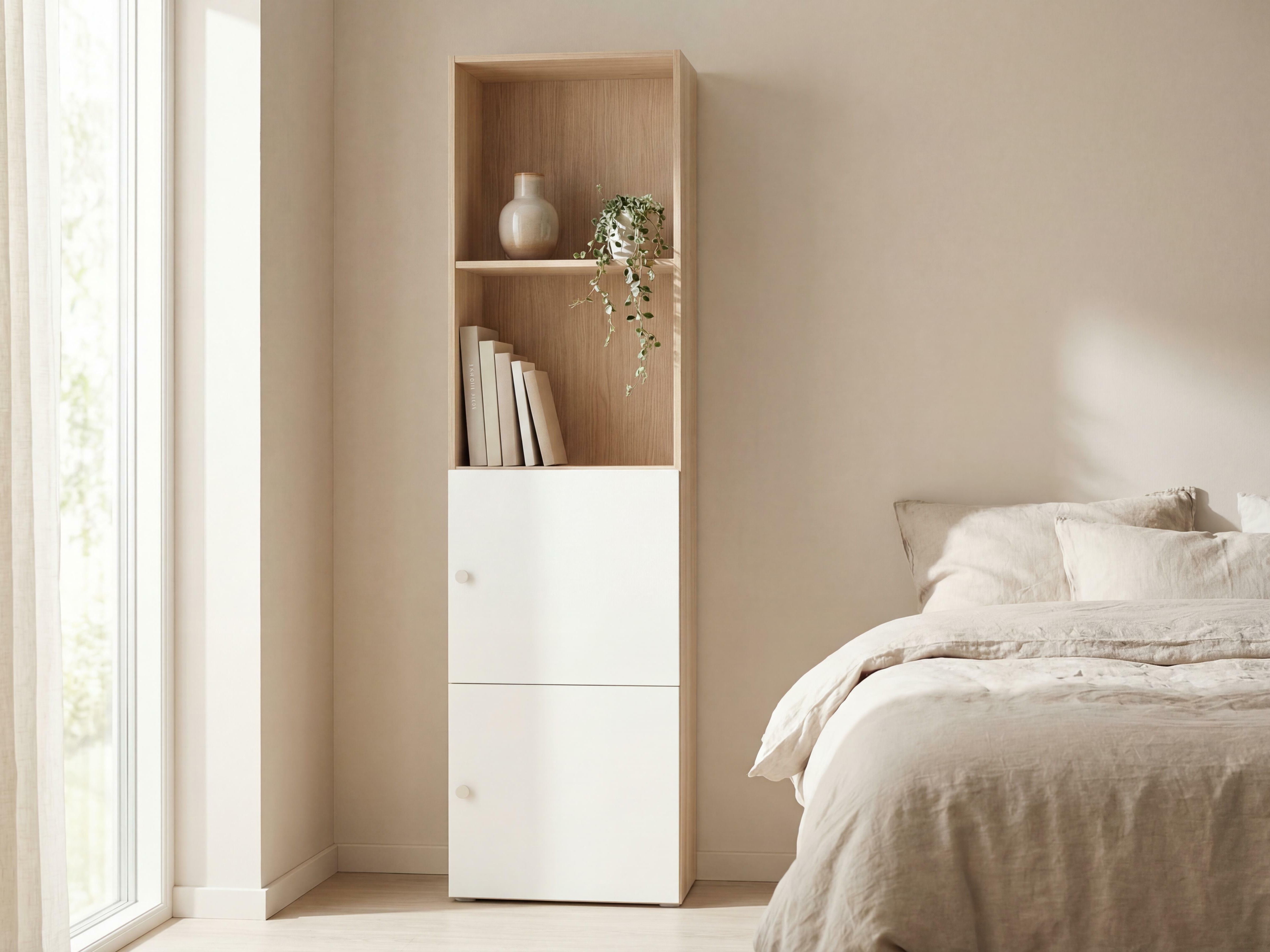 Polica Tornolo 102 (Svijetli hrast + Bijela)