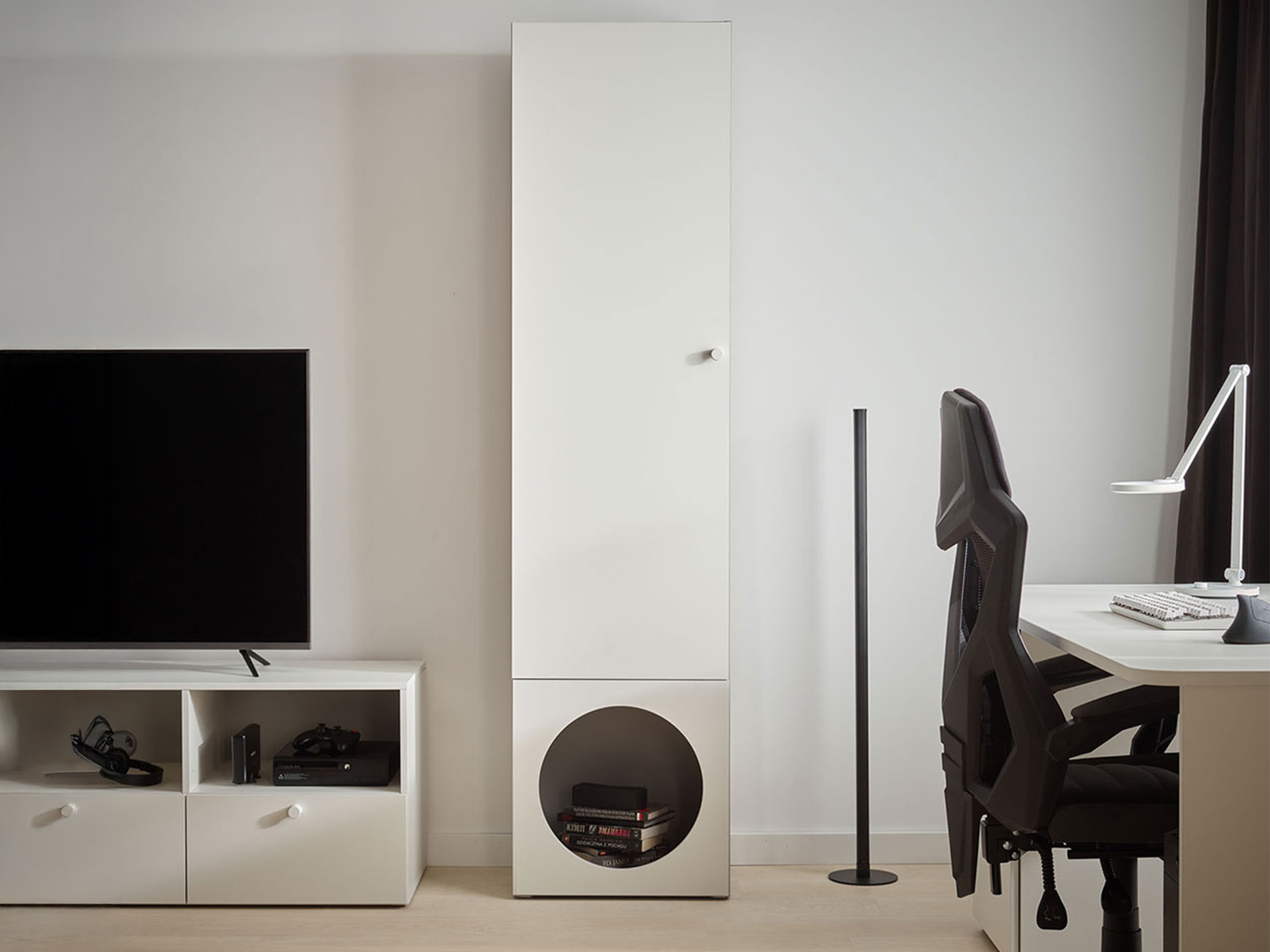 Polica Tornolo 104 (Siva + Bijela)