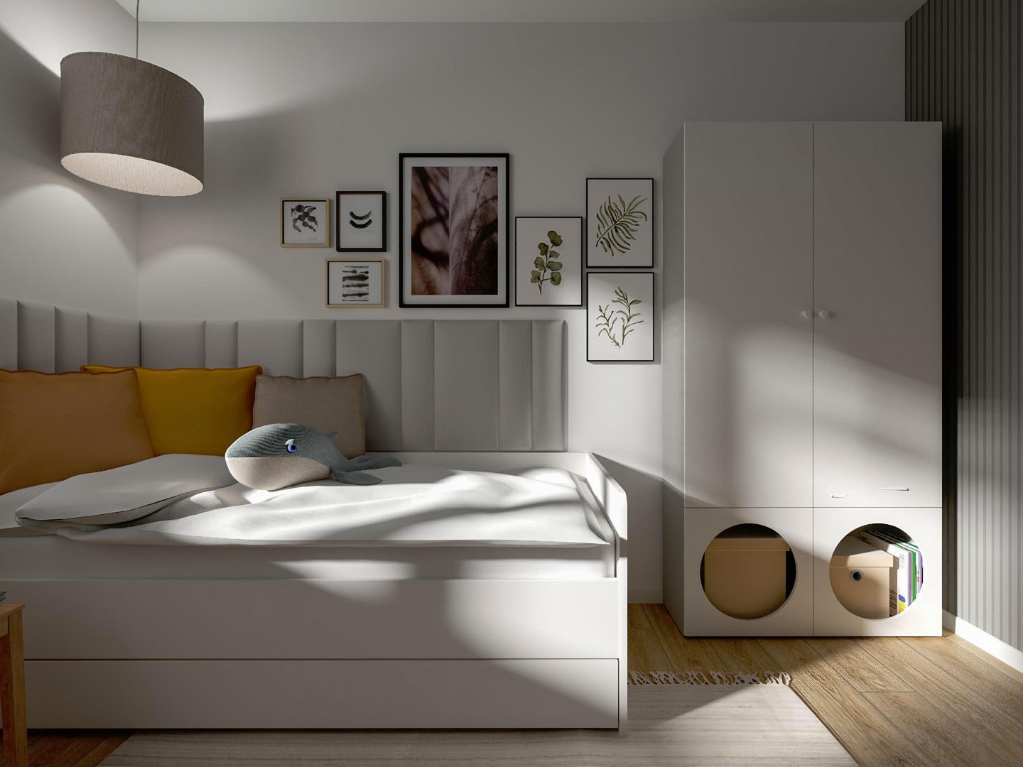 Polica Tornolo 106 (Siva + Bijela)