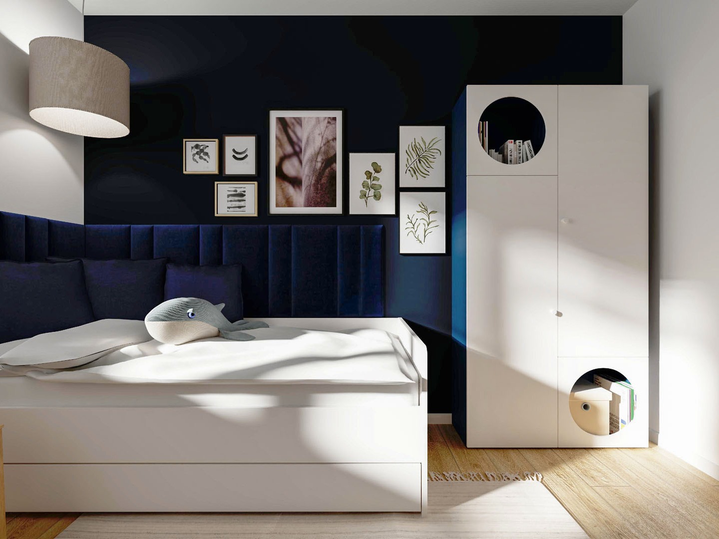 Polica Tornolo 107 (Indigo + Bijela)