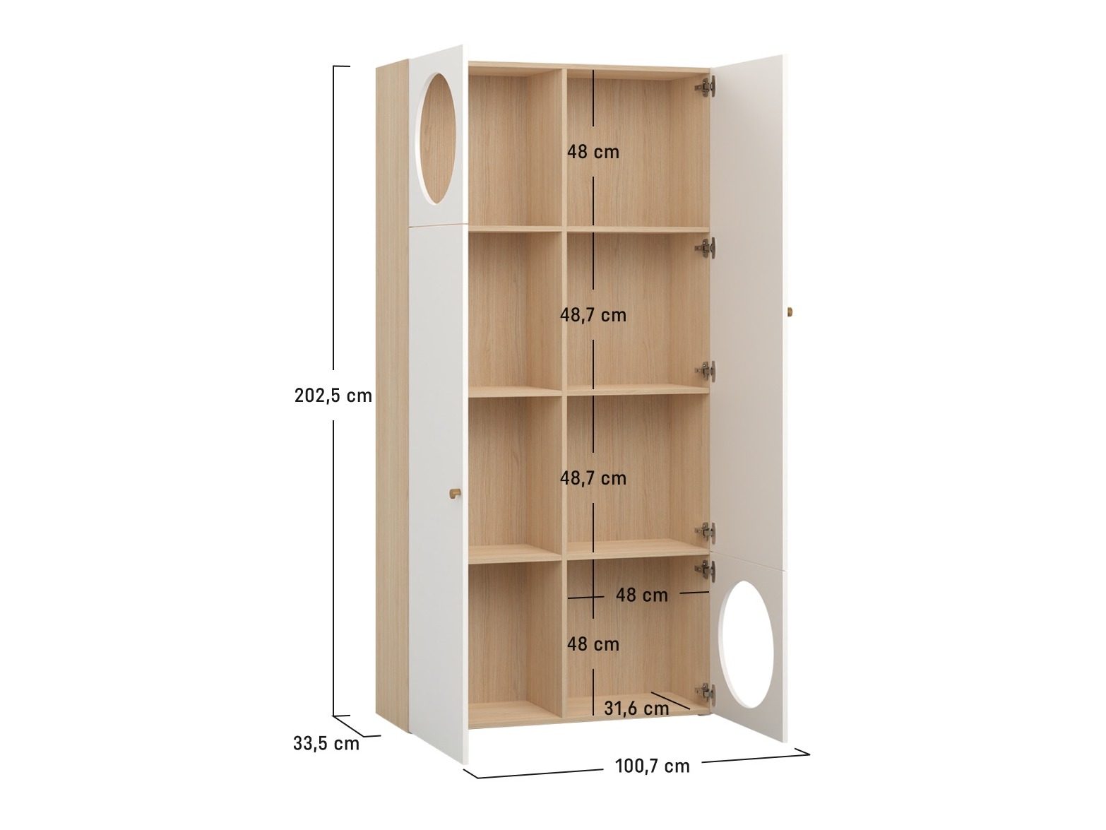 Polica Tornolo 107 (Indigo + Bijela)