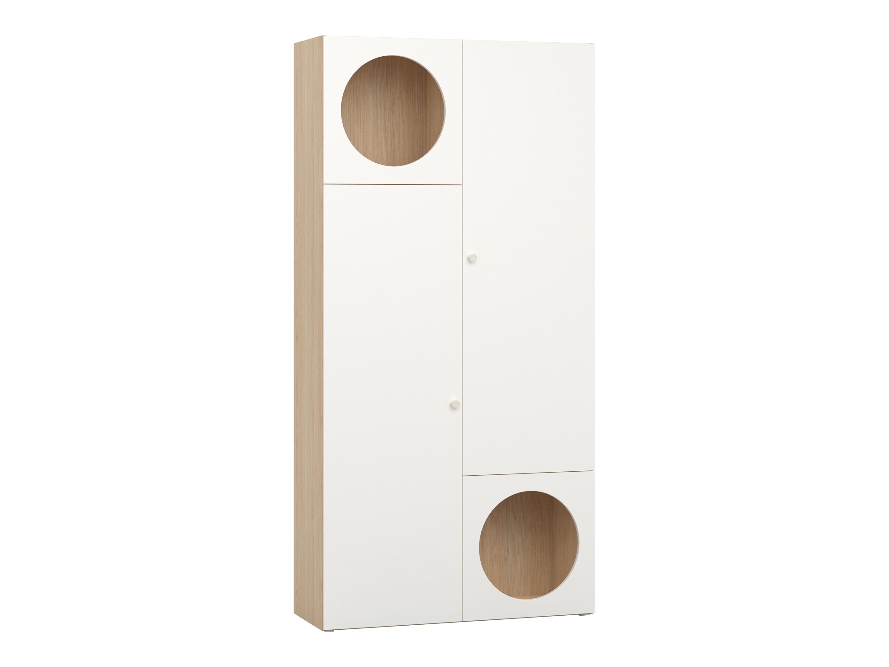 Polica Tornolo 107 (Svijetli hrast + Bijela)