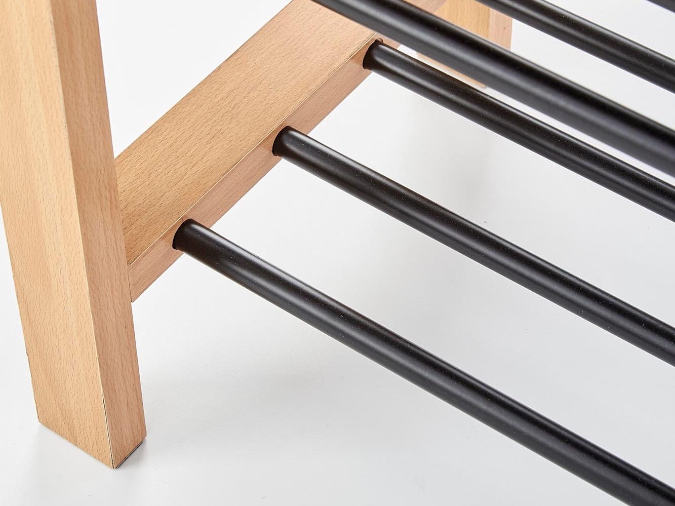 Polica za cipele Houston 967 (Puno drvo + Crna)