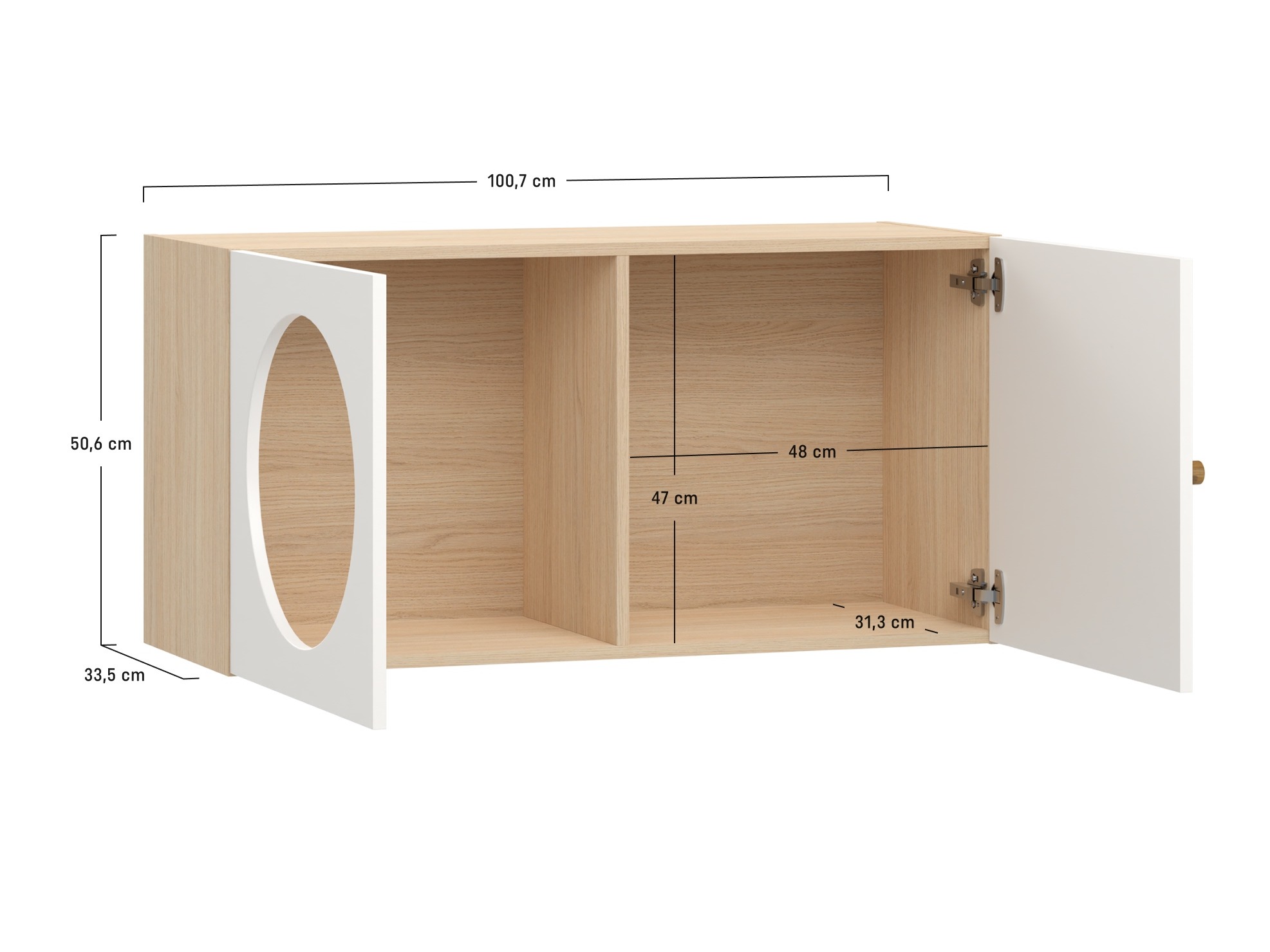 Zidni ormarić Tornolo 108 (Indigo + Bijela)