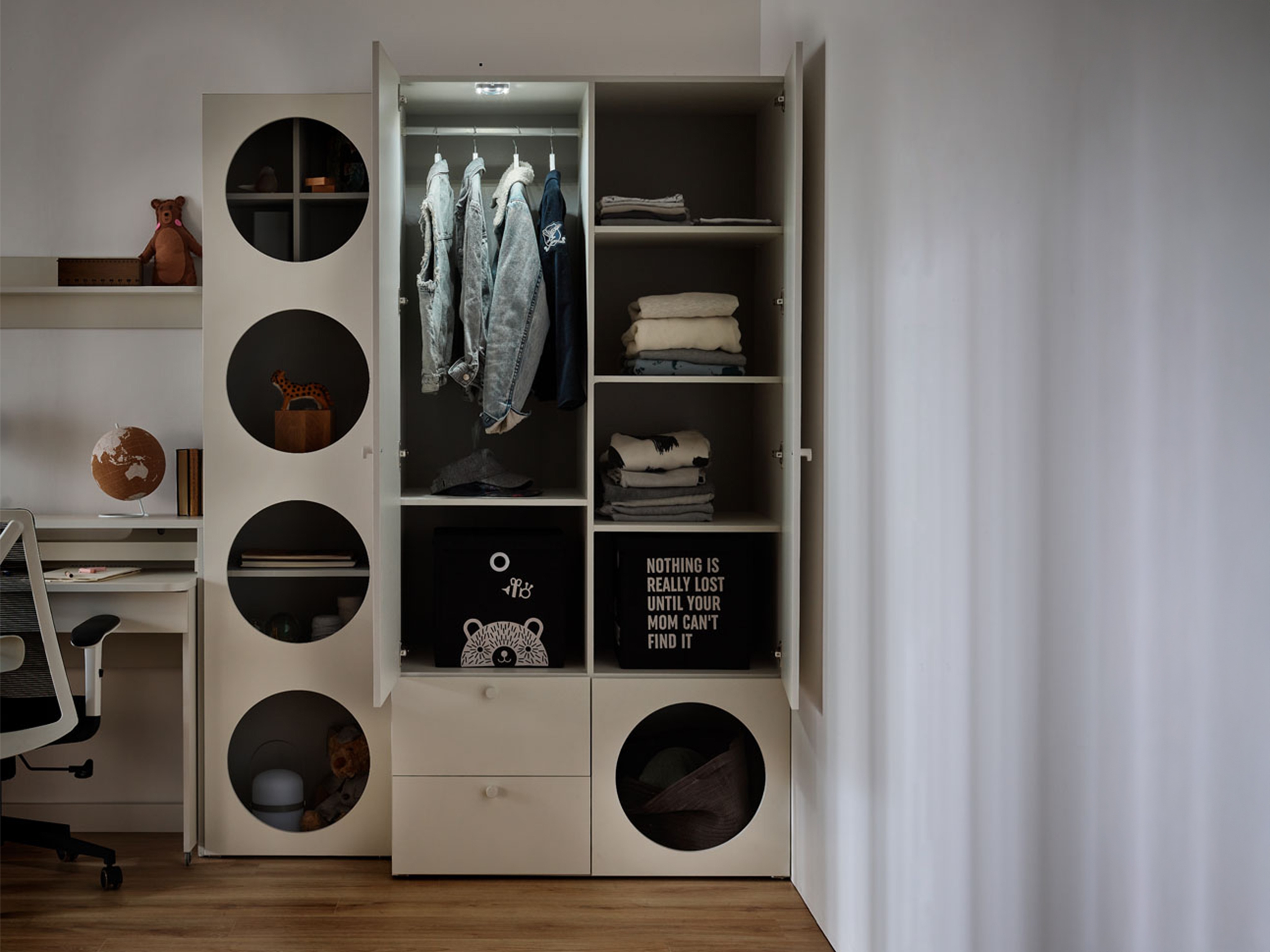 Ormar Tornolo 110 (Bijela + Siva)