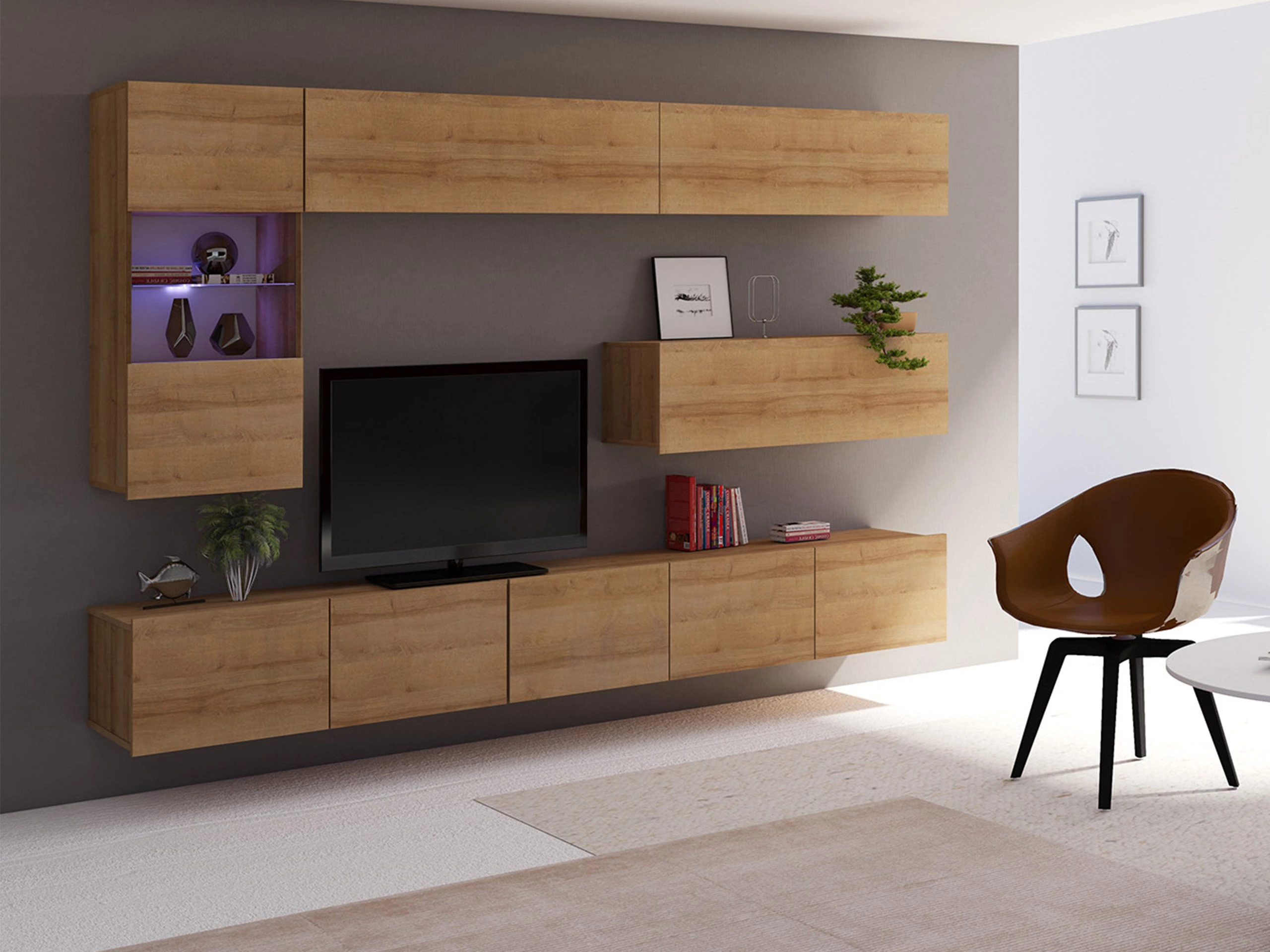 Set za dnevni boravak Remus IV (Zlatni hrast)