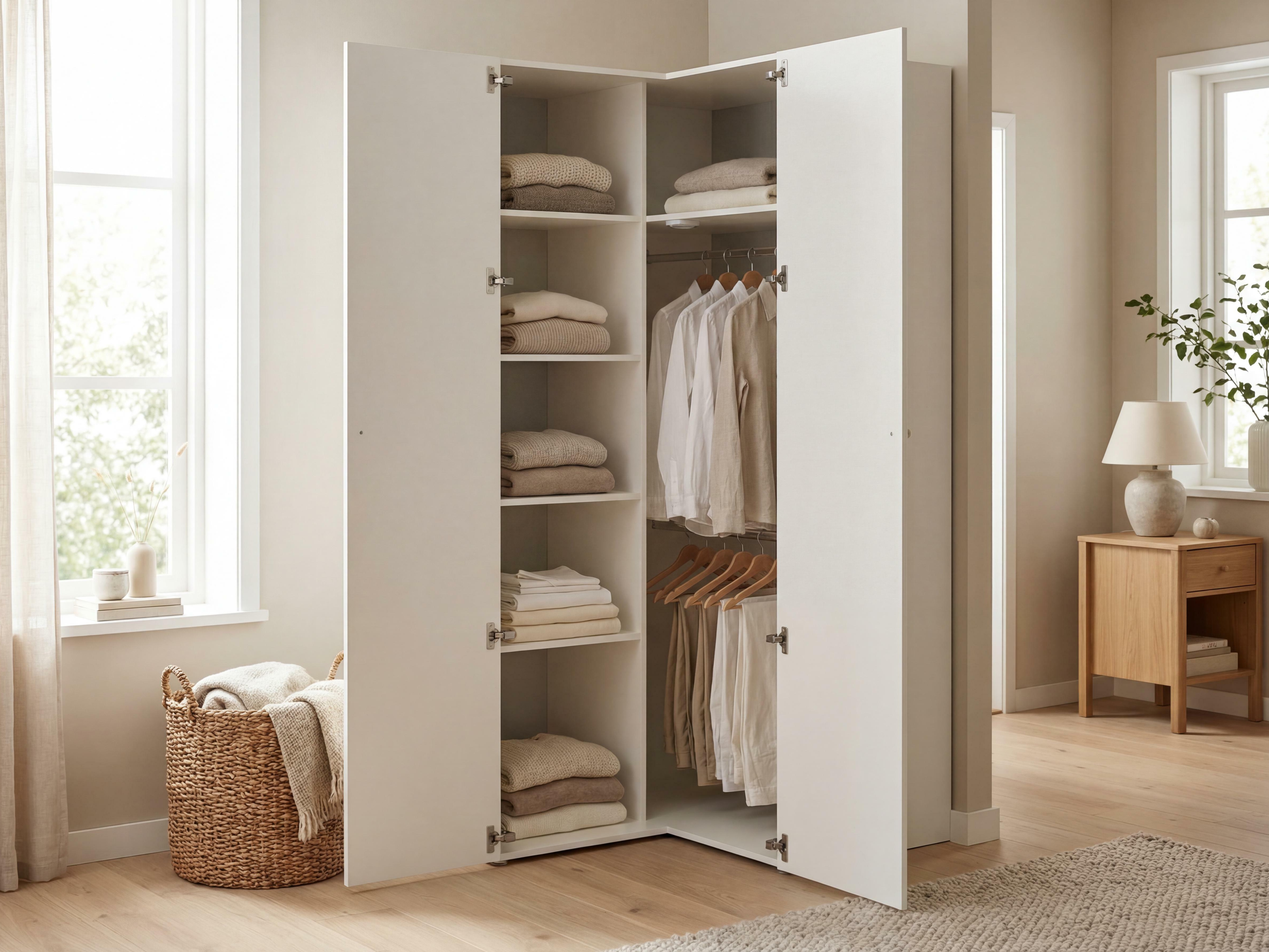 Kutni ormar Tornolo 113 (Bijela + Siva)