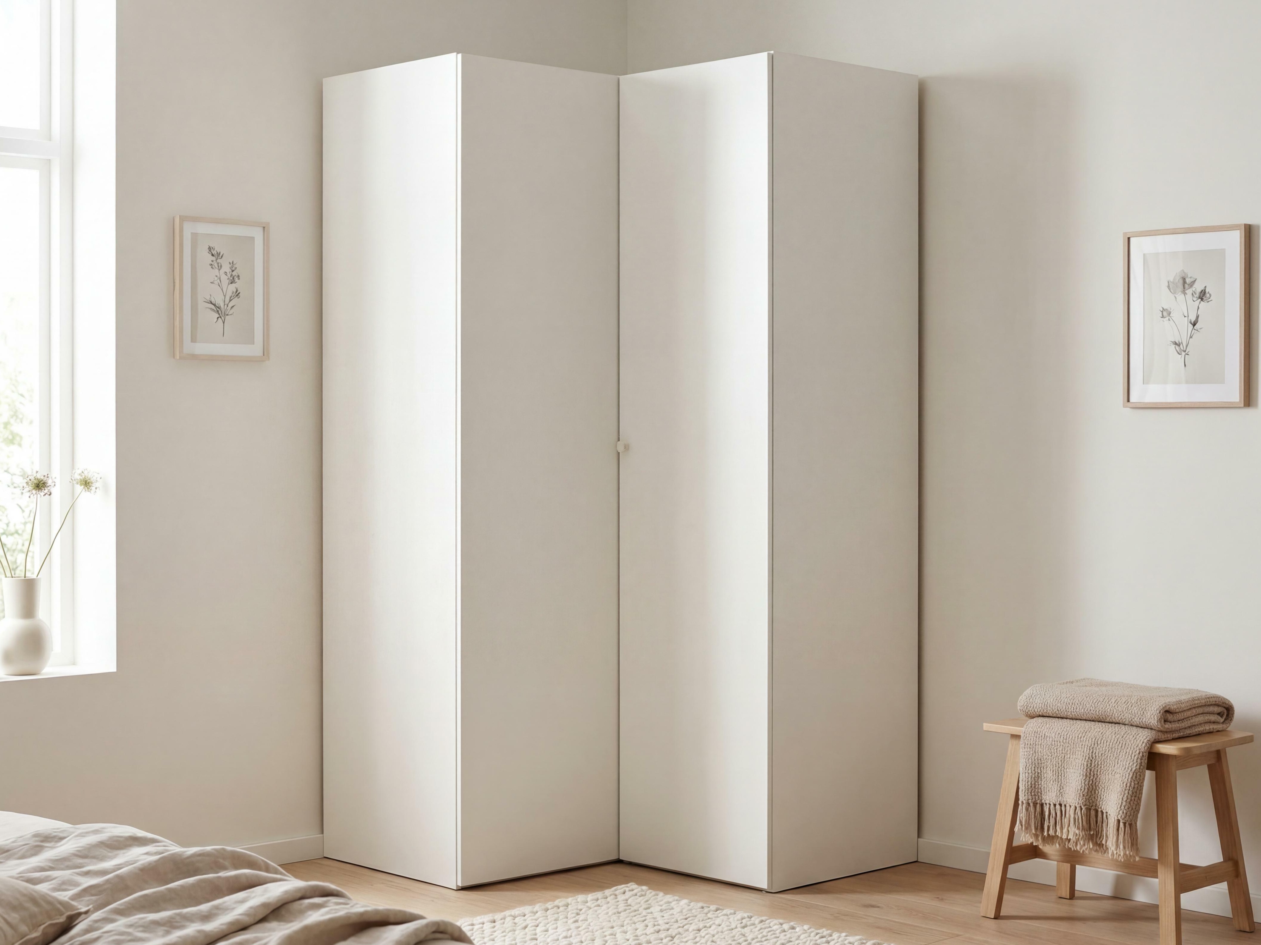 Kutni ormar Tornolo 113 (Bijela + Svijetla Hrast)