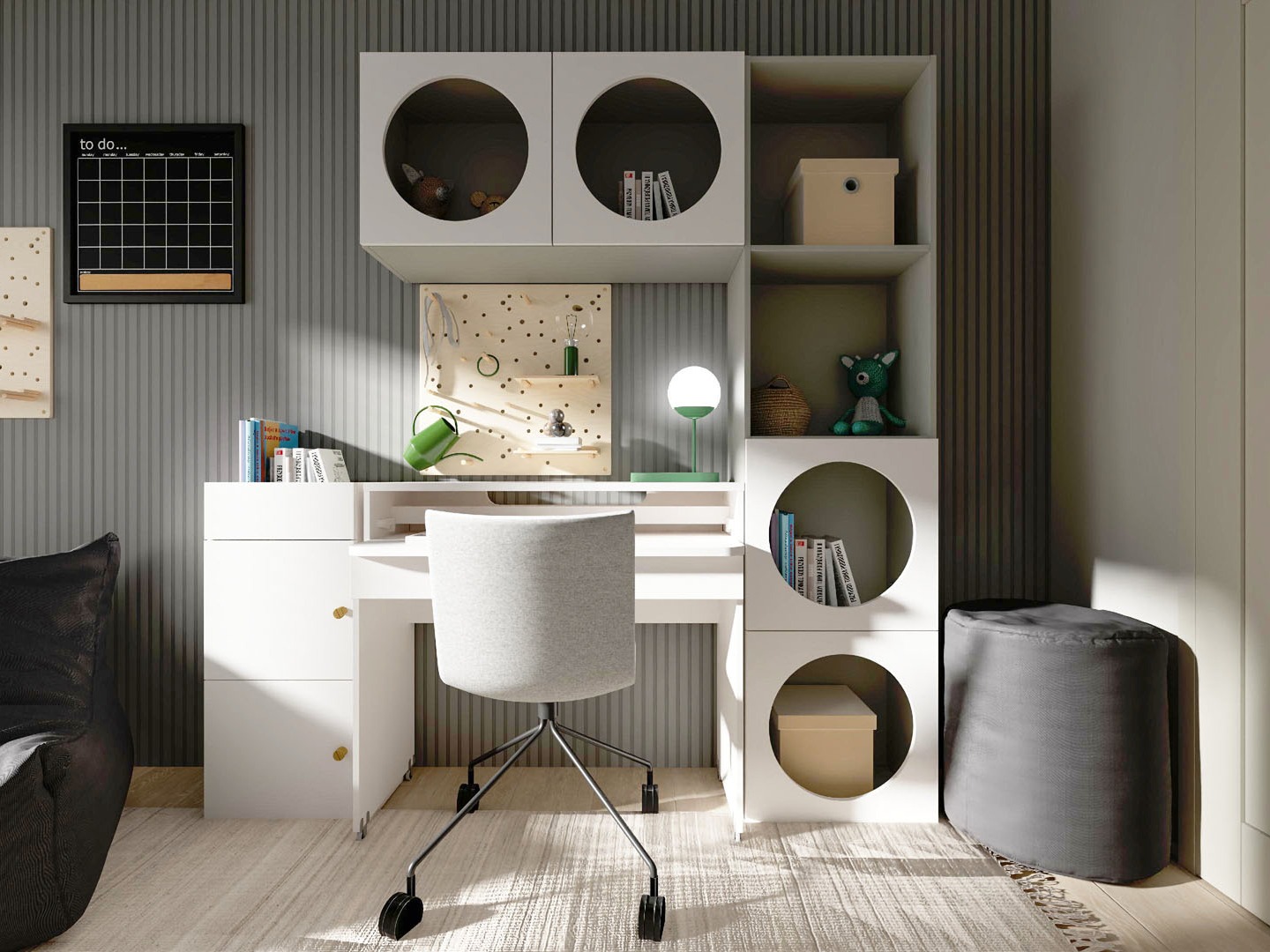 Polica Tornolo 115 (Siva + Bijela)