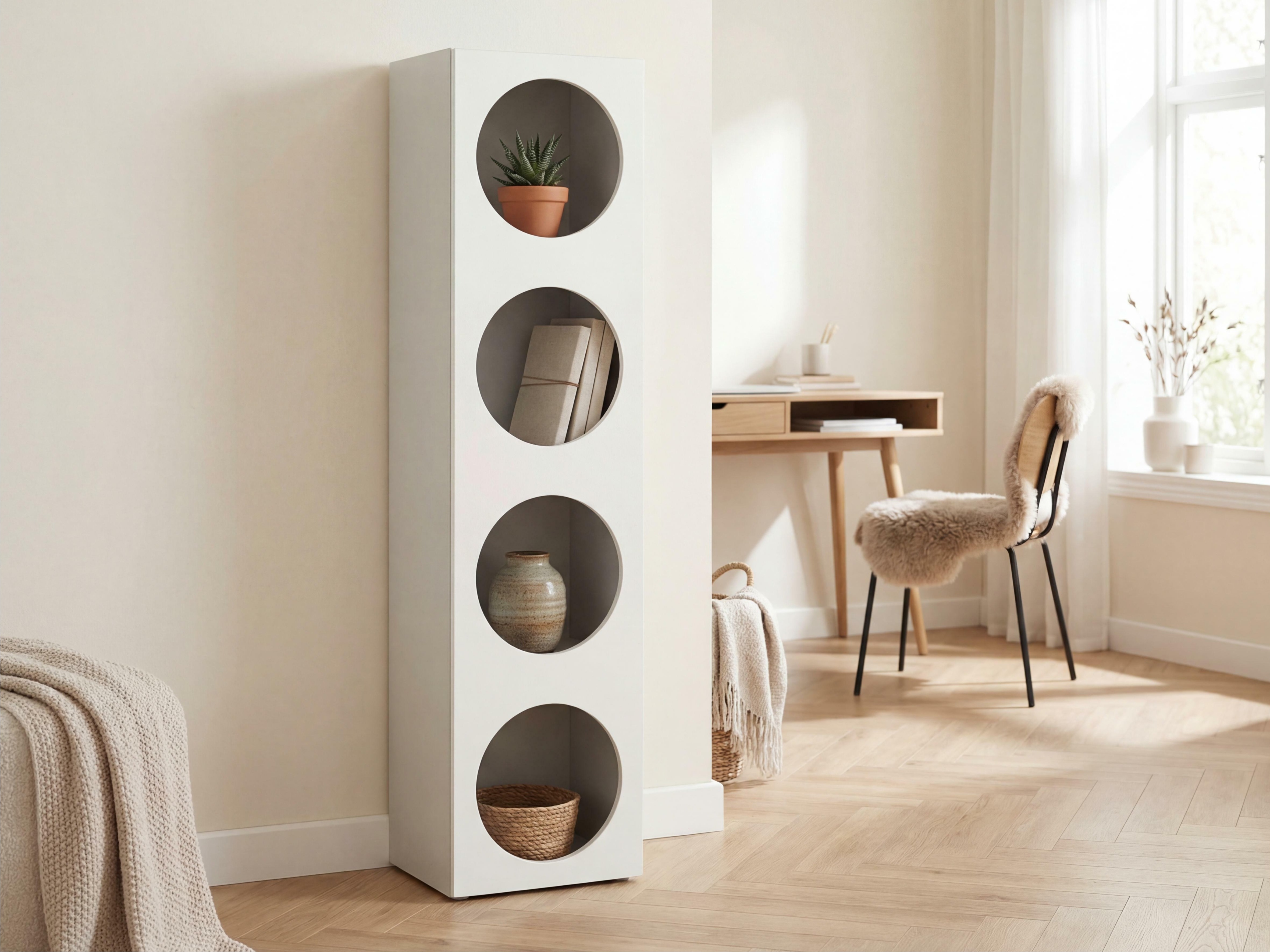 Polica Tornolo 116 (Siva + Bijela)